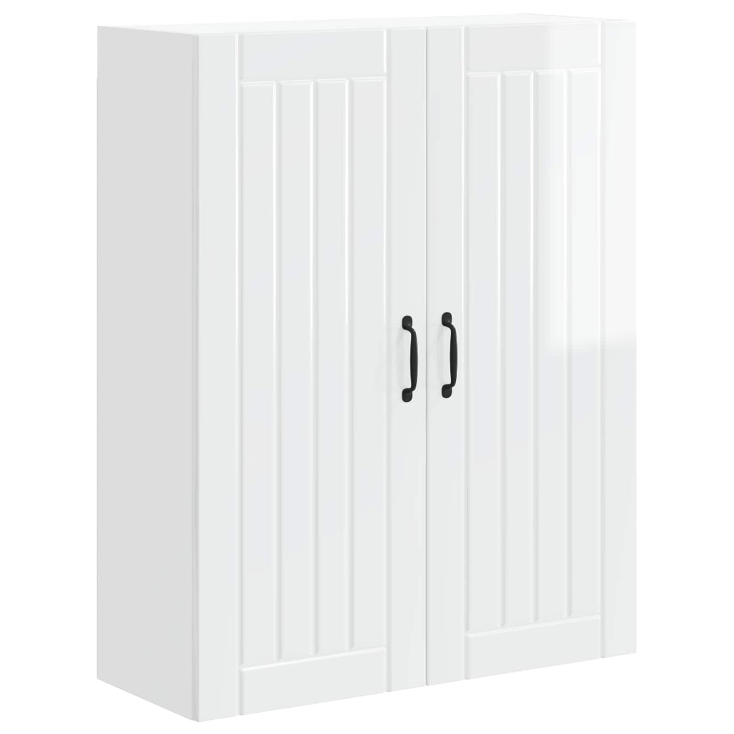 Wall Cabinet LUCCA High Gloss White 80 x 31 x 100 cm