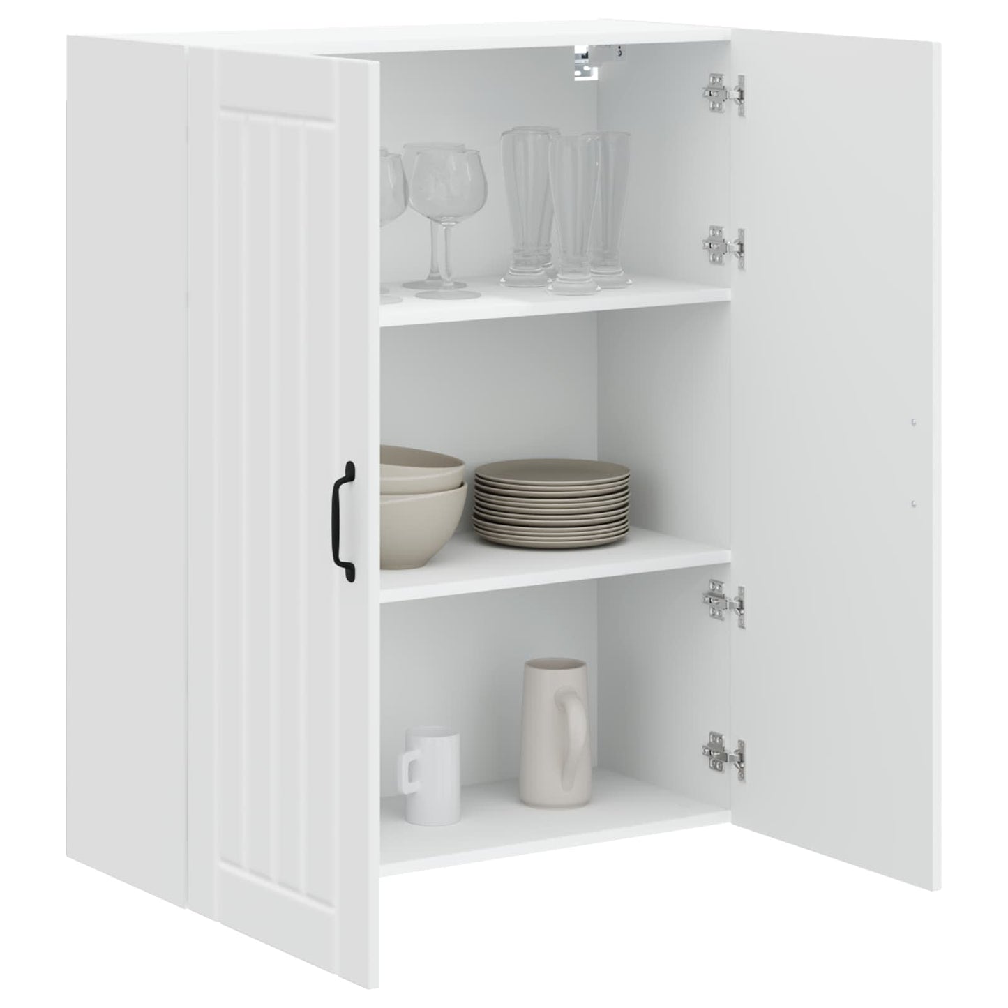 Wall Cabinet LUCCA High Gloss White 80 x 31 x 100 cm