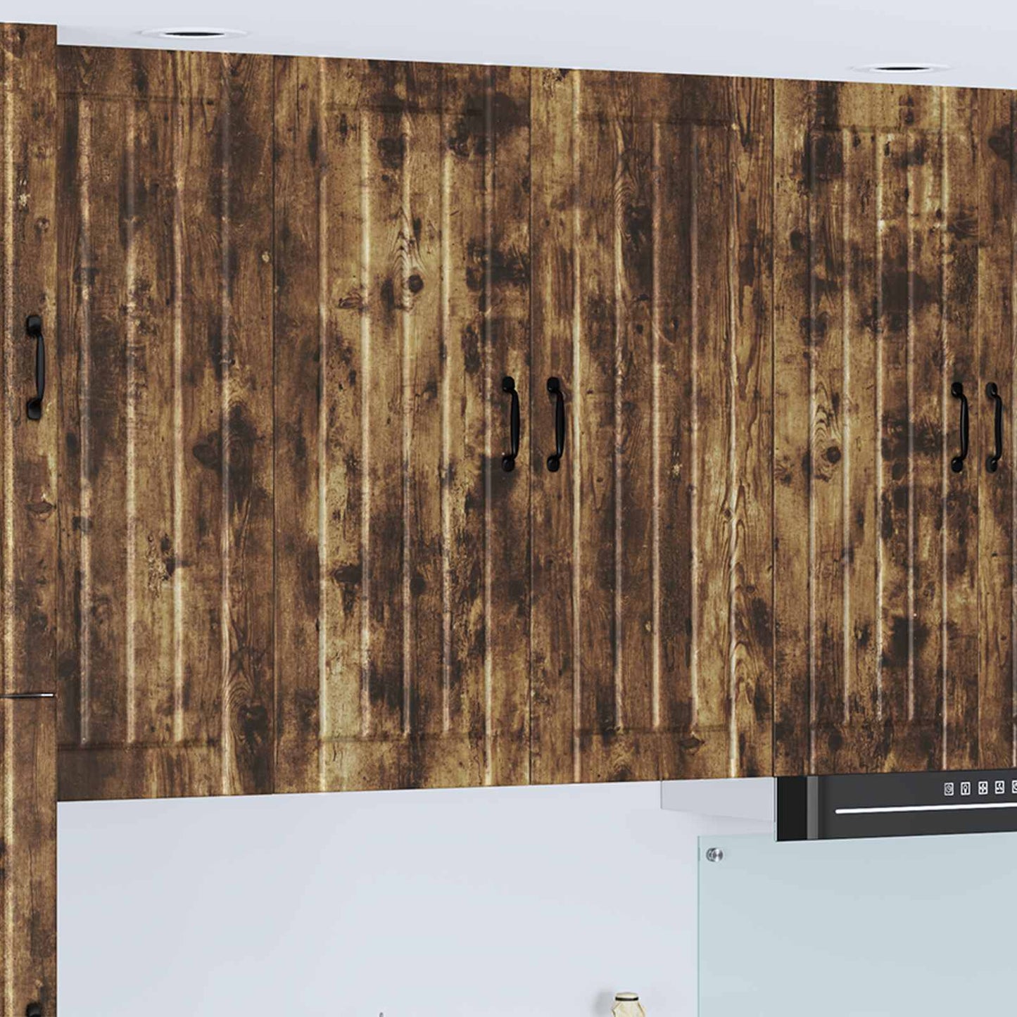 Wall Cabinet LUCCA Smoked Oak 80 x 31 x 100 cm Engineered Wood