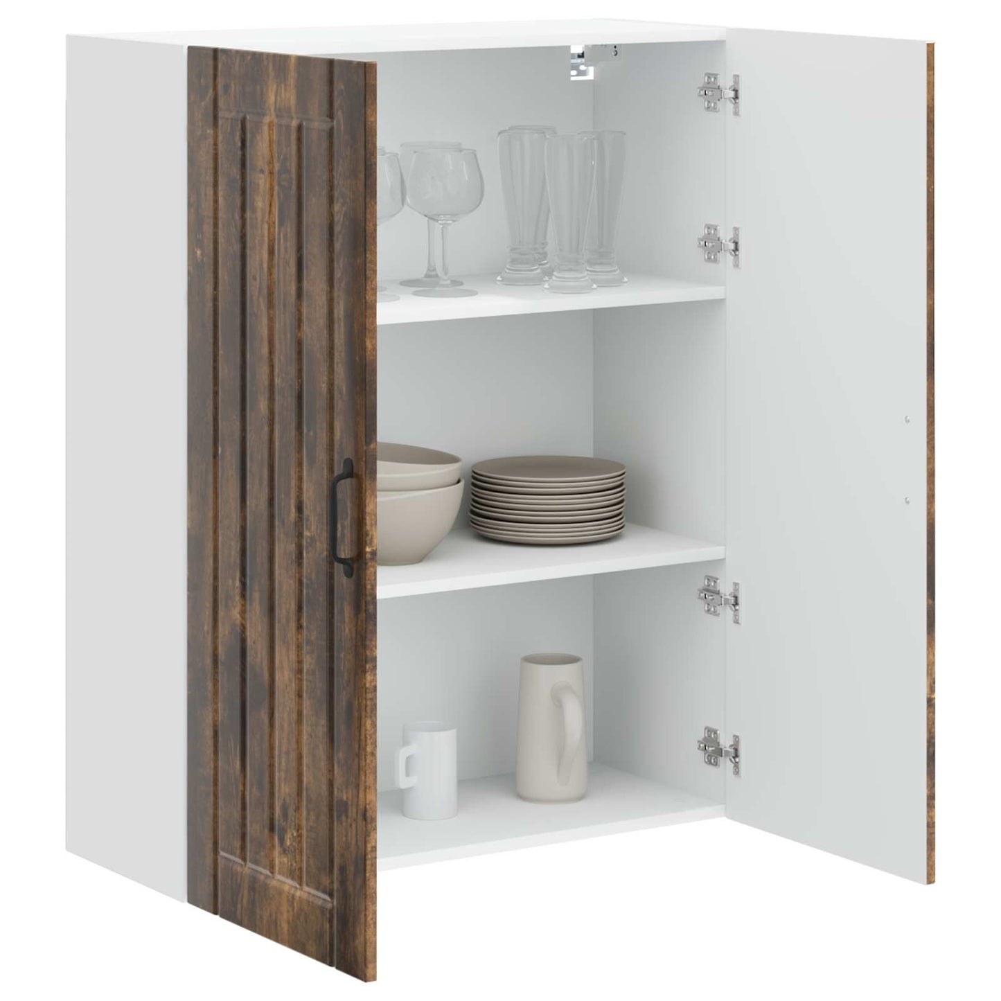 Wall Cabinet LUCCA Smoked Oak 80 x 31 x 100 cm Engineered Wood