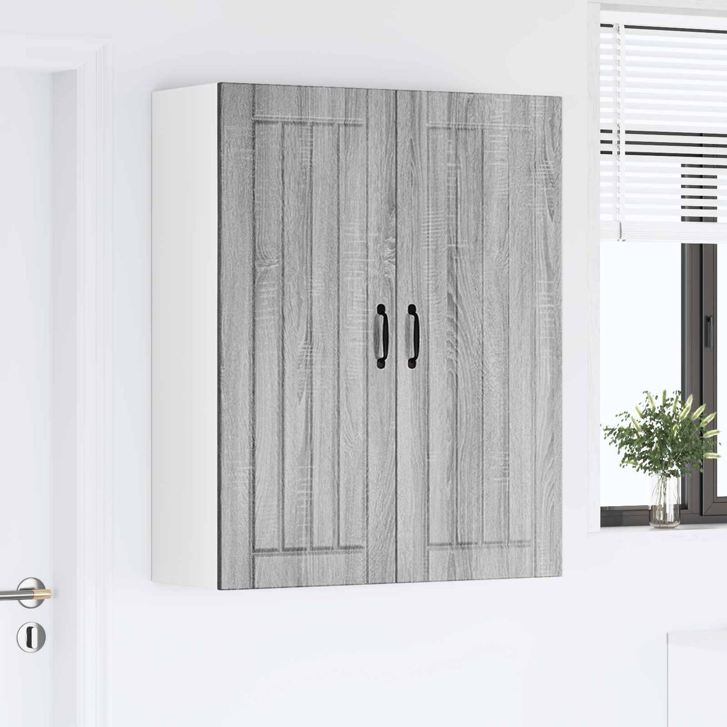 Wall Cabinet LUCCA Grey Sonoma 80 x 31 x 100 cm Engineered Wood