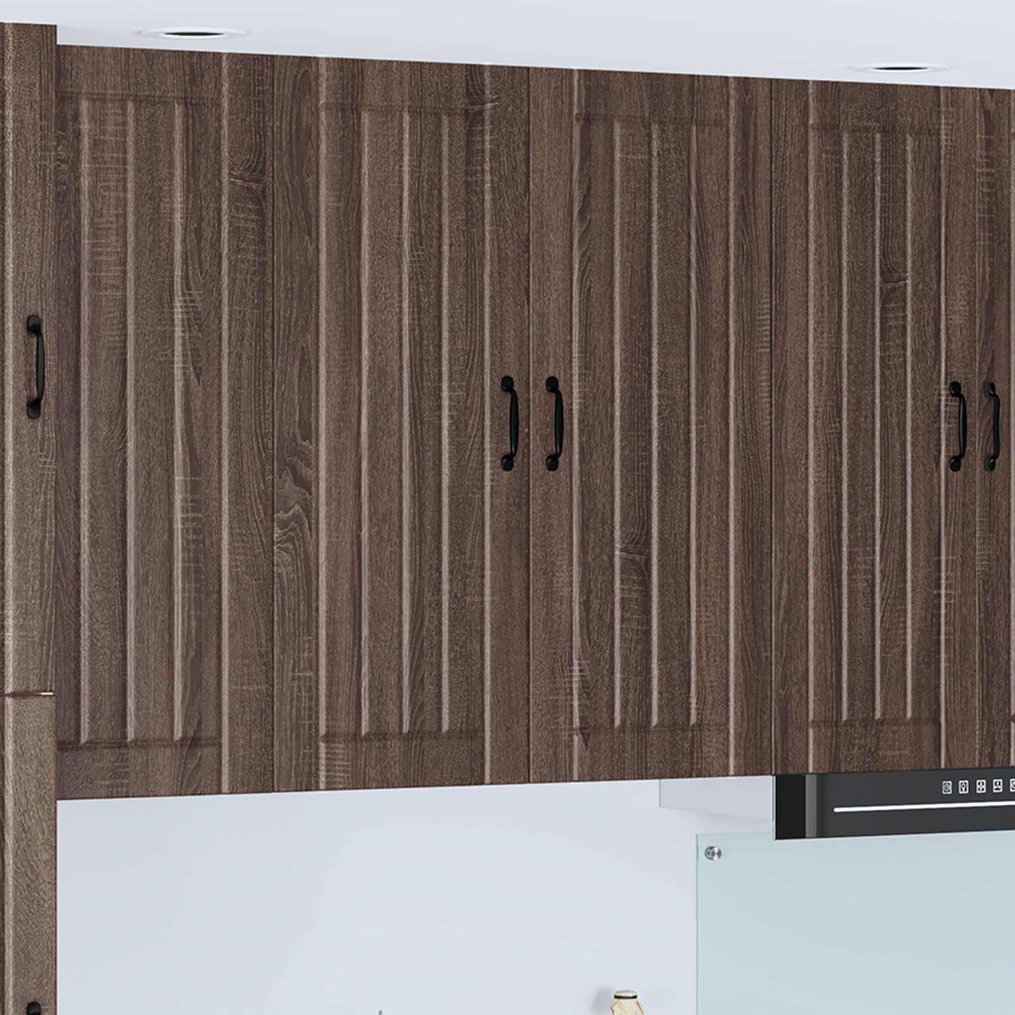 Wall Cabinet LUCCA Brown Oak 80 x 31 x 100 cm Engineered Wood