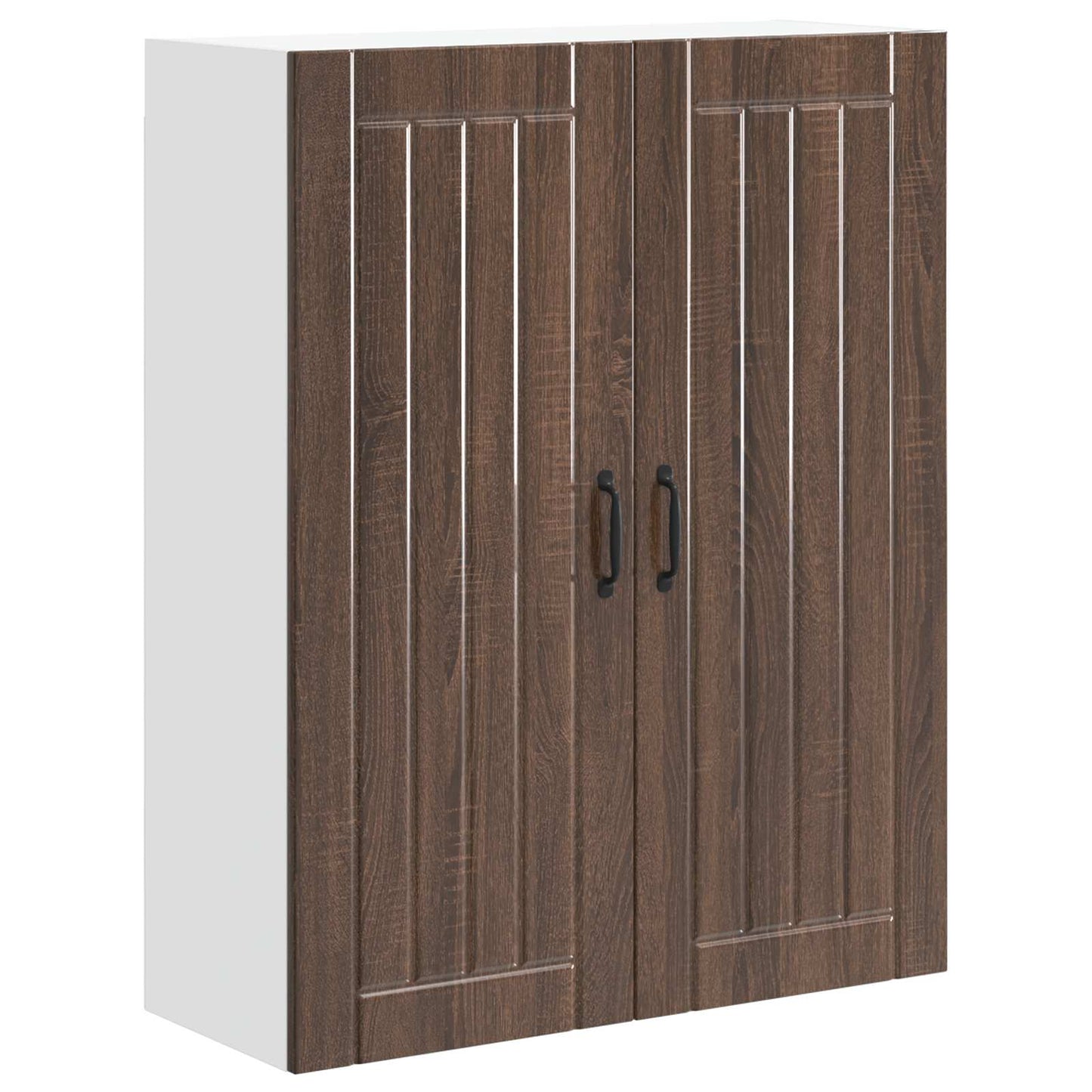 Wall Cabinet LUCCA Brown Oak 80 x 31 x 100 cm Engineered Wood