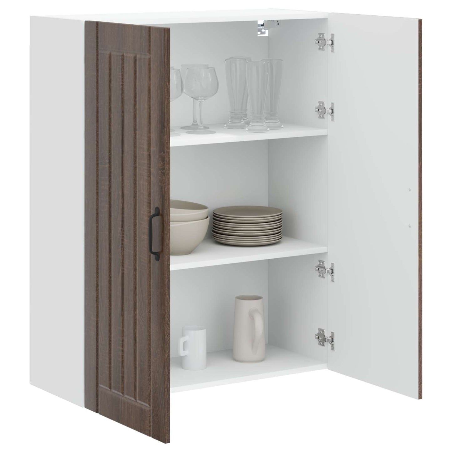 Wall Cabinet LUCCA Brown Oak 80 x 31 x 100 cm Engineered Wood