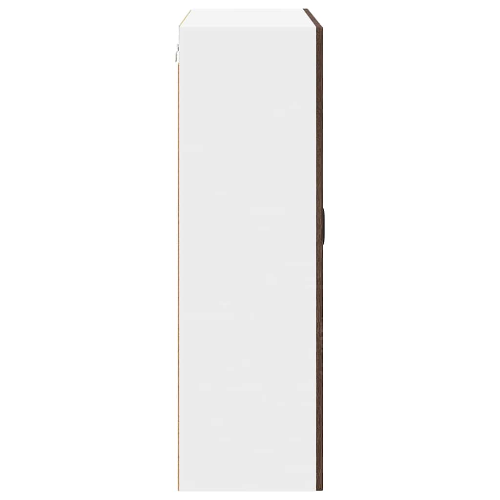 Wall Cabinet LUCCA Brown Oak 80 x 31 x 100 cm Engineered Wood