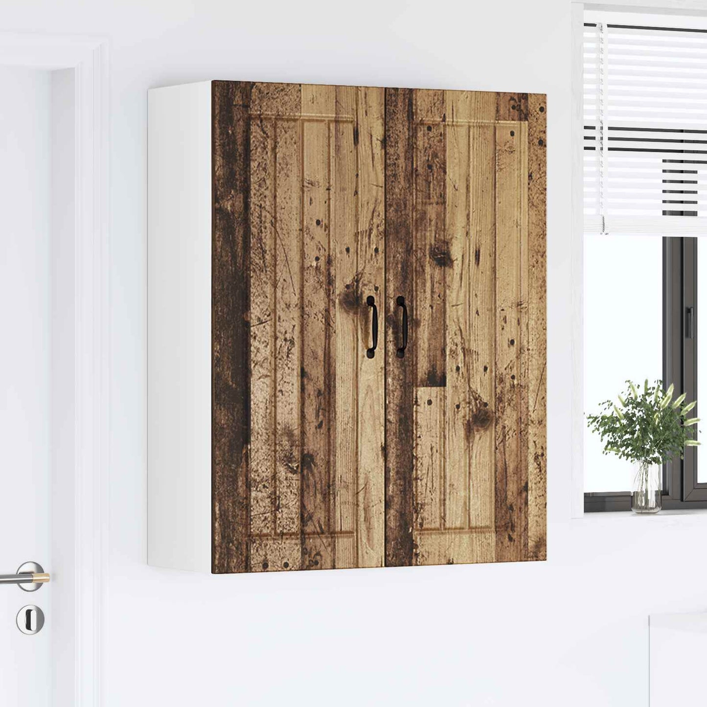 Wall Cabinet LUCCA Old Wood 80 x 31 x 100 cm Engineered Wood