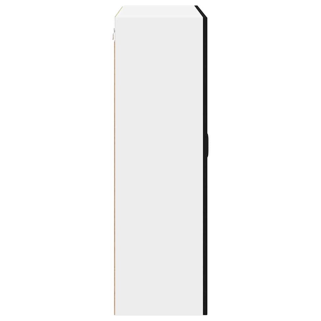 Wall Glass Cabinet LUCCA Black 80 x 31 x 100 cm Engineered Wood