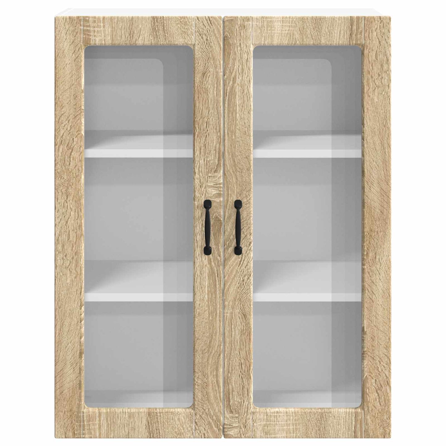 Wall Glass Cabinet LUCCA Sonoma Oak 80 x 31 x 100 cm