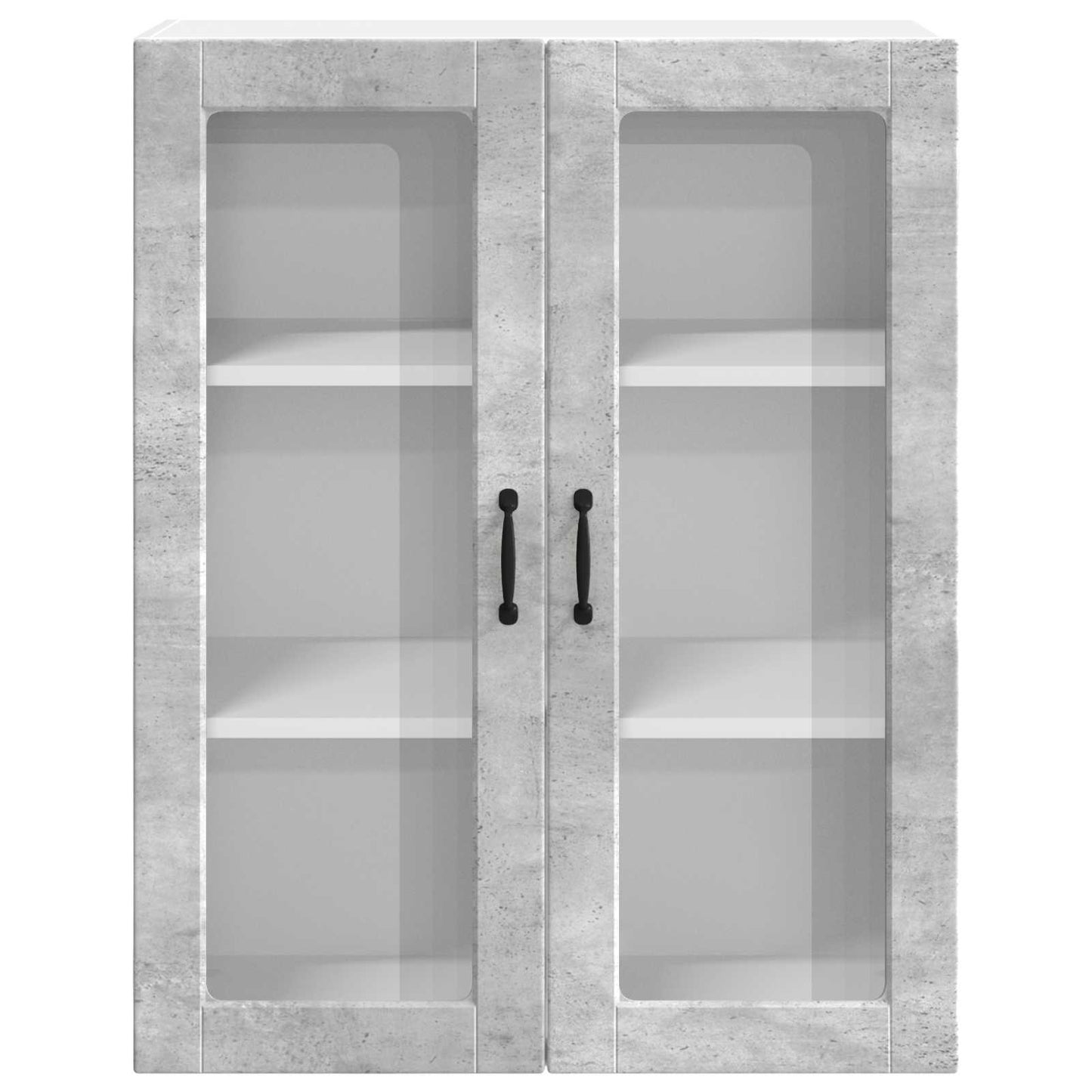 Wall Glass Cabinet LUCCA Concrete Grey 80 x 31 x 100 cm