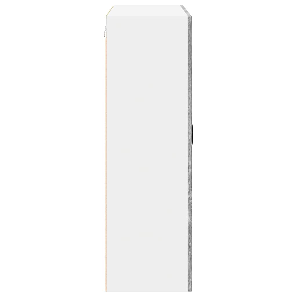 Wall Glass Cabinet LUCCA Grey Sonoma 80 x 31 x 100 cm