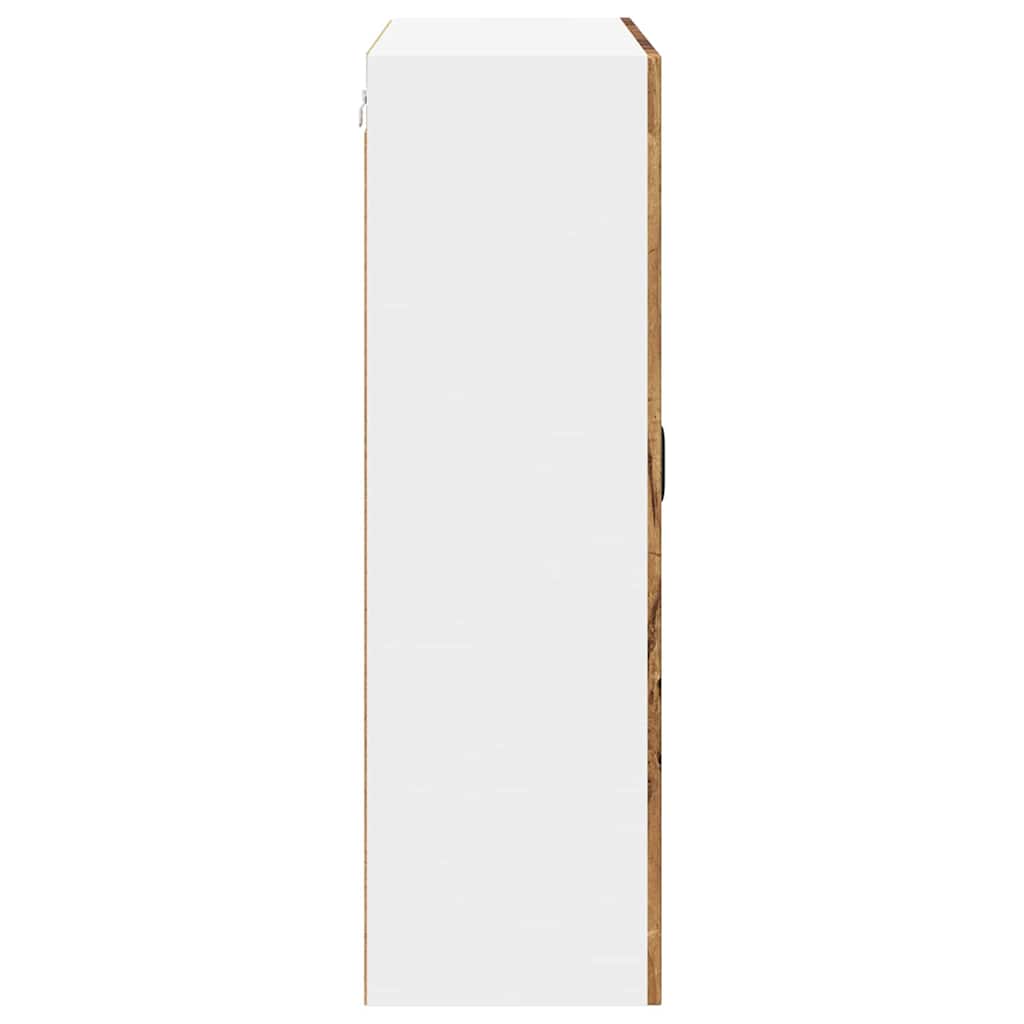 Wall Glass Cabinet LUCCA Old Wood 80 x 31 x 100 cm
