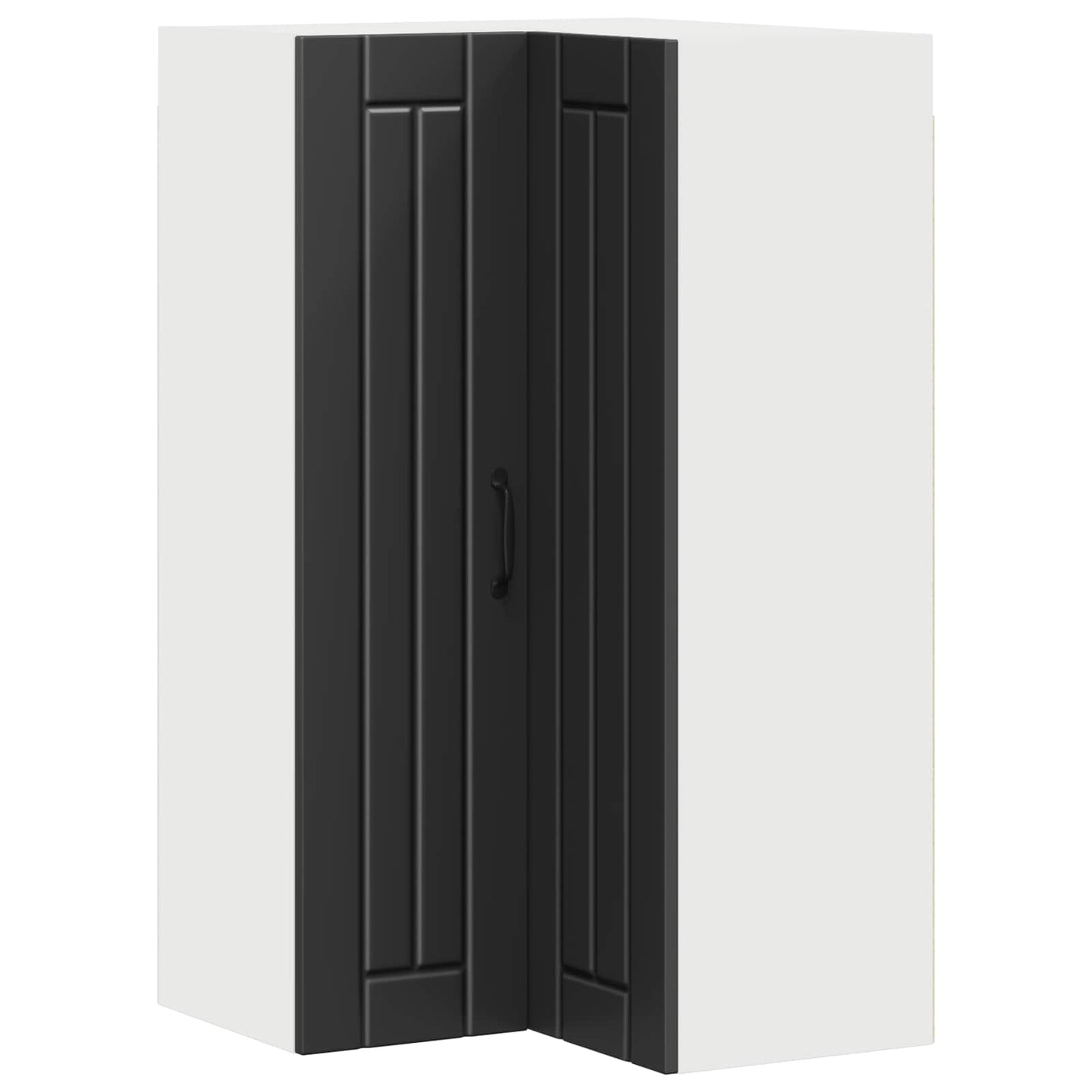 Wall Corner Cabinet LUCCA Black 57 x 57 x 100 cm