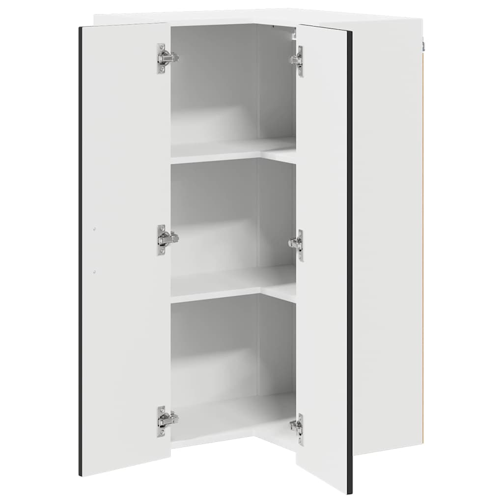 Wall Corner Cabinet LUCCA Black 57 x 57 x 100 cm