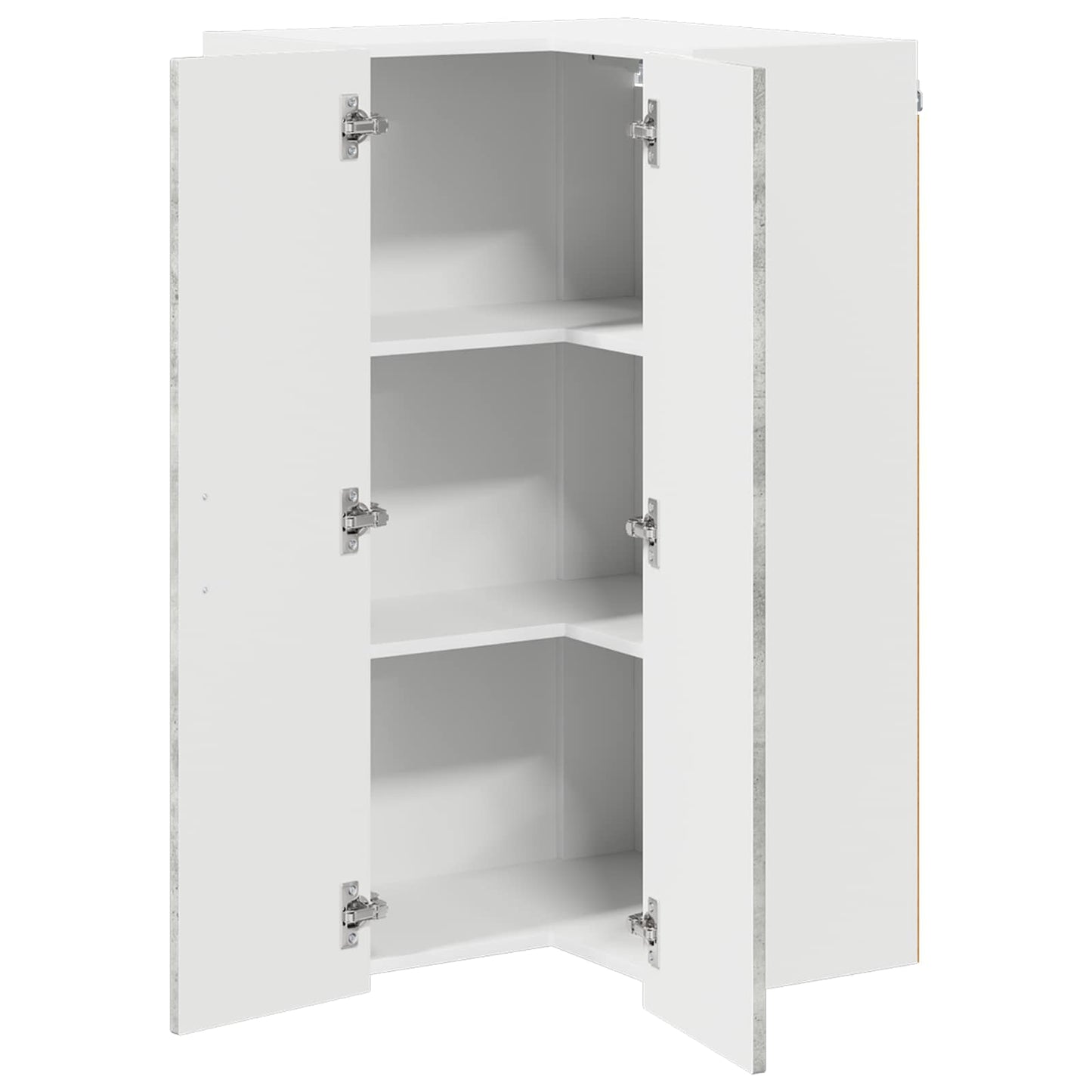 Wall Corner Cabinet LUCCA Concrete Grey 57 x 57 x 100 cm
