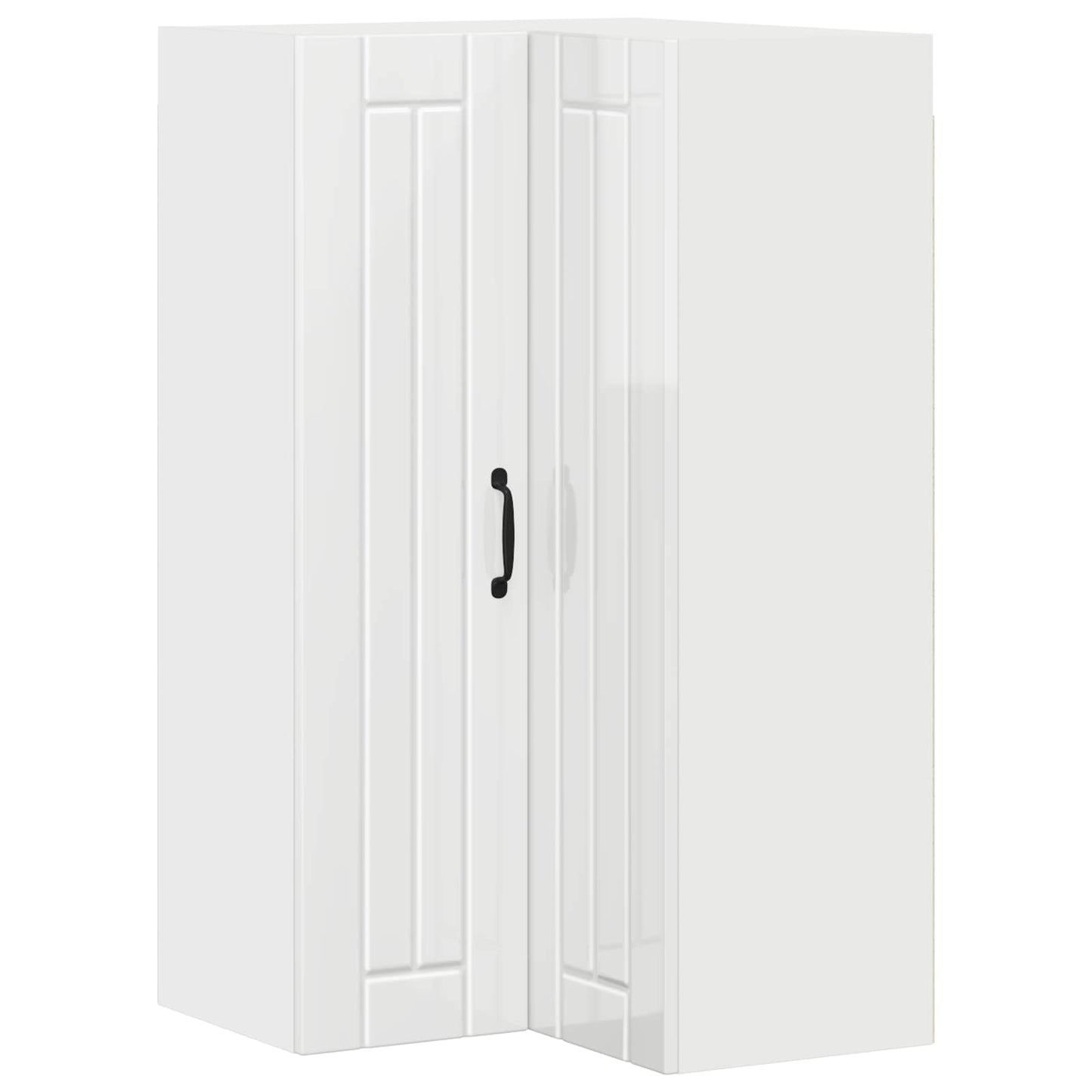 Wall Corner Cabinet LUCCA High Gloss White 57 x 57 x 100 cm