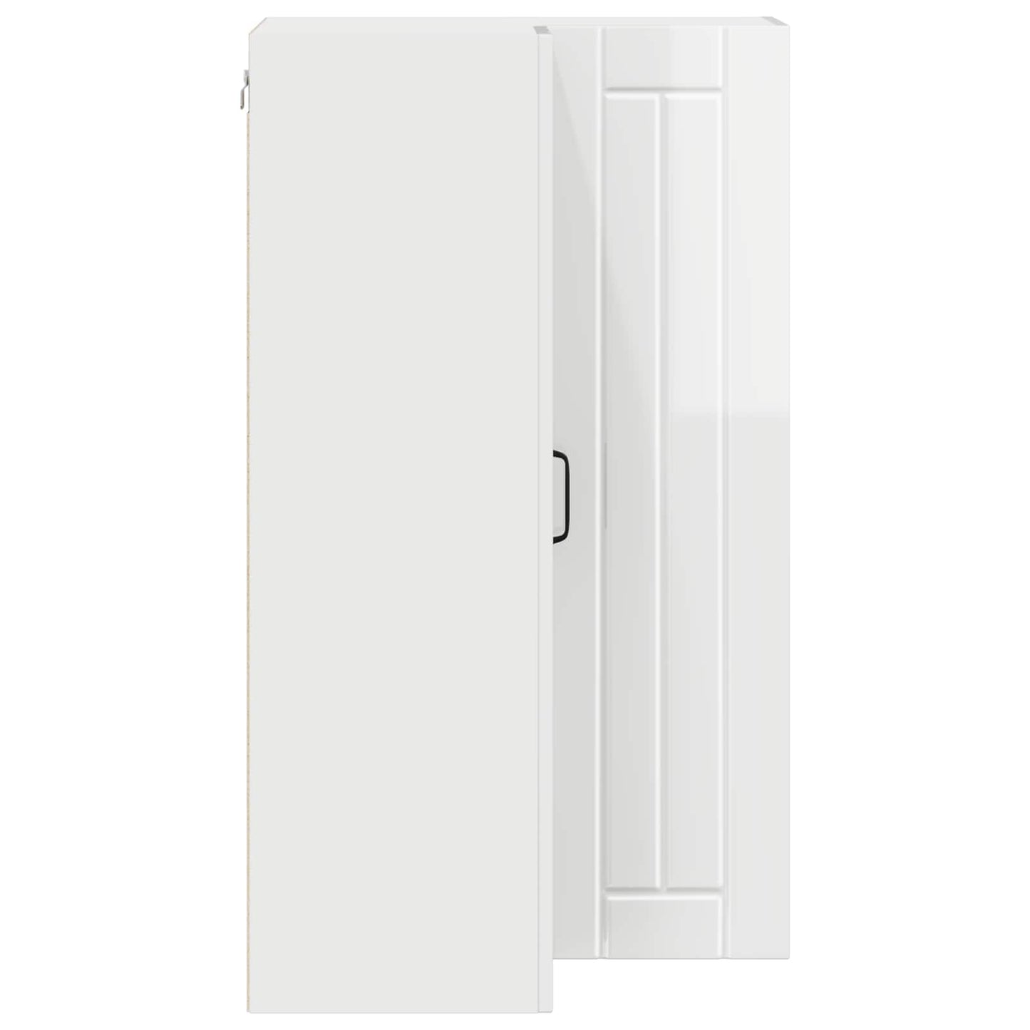 Wall Corner Cabinet LUCCA High Gloss White 57 x 57 x 100 cm