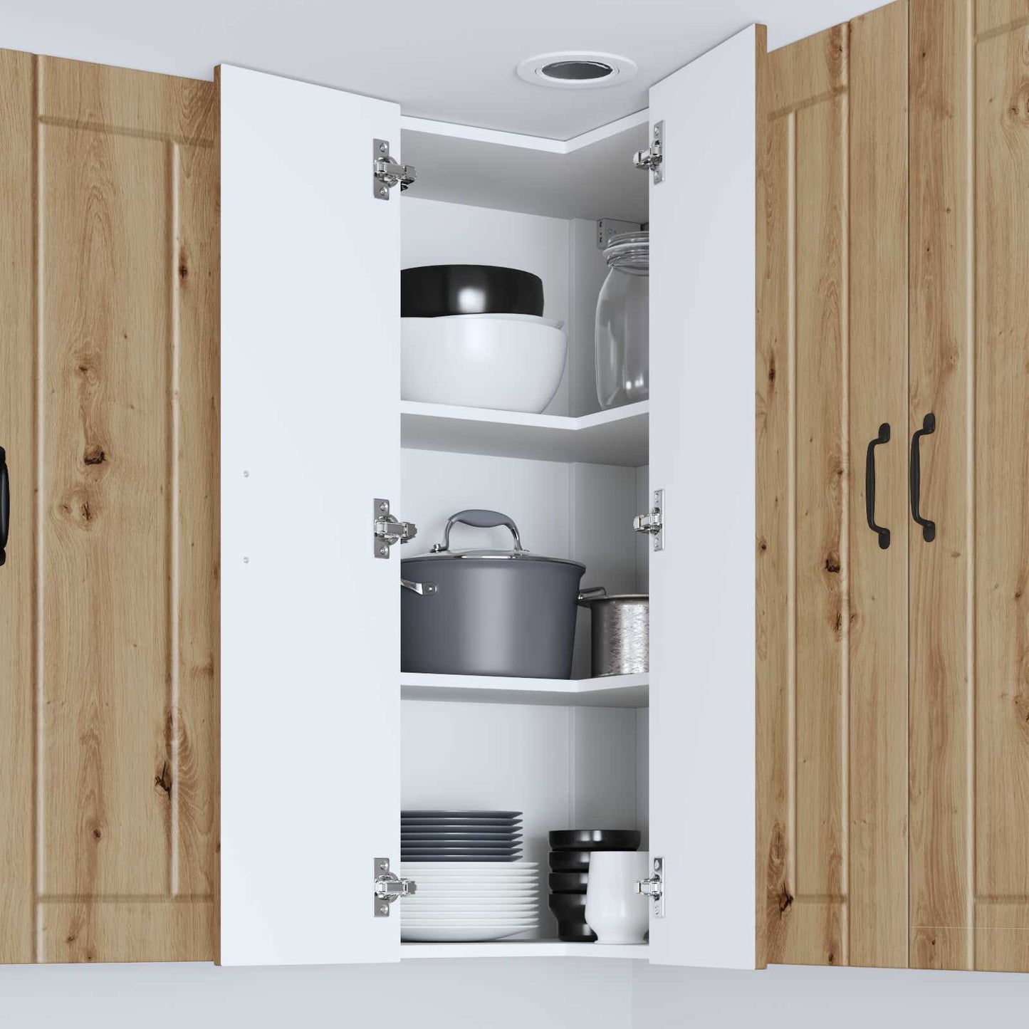 Wall Corner Cabinet LUCCA Artisan Oak 57 x 57 x 100 cm