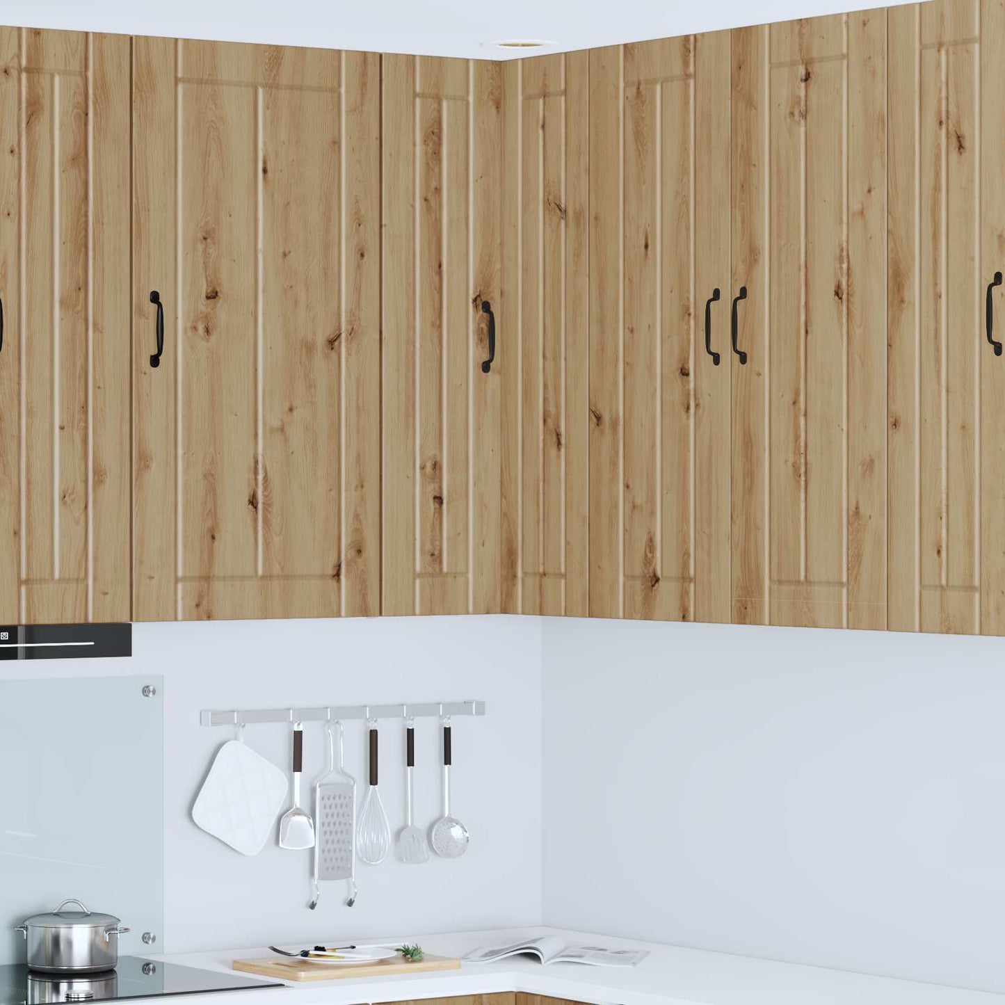 Wall Corner Cabinet LUCCA Artisan Oak 57 x 57 x 100 cm