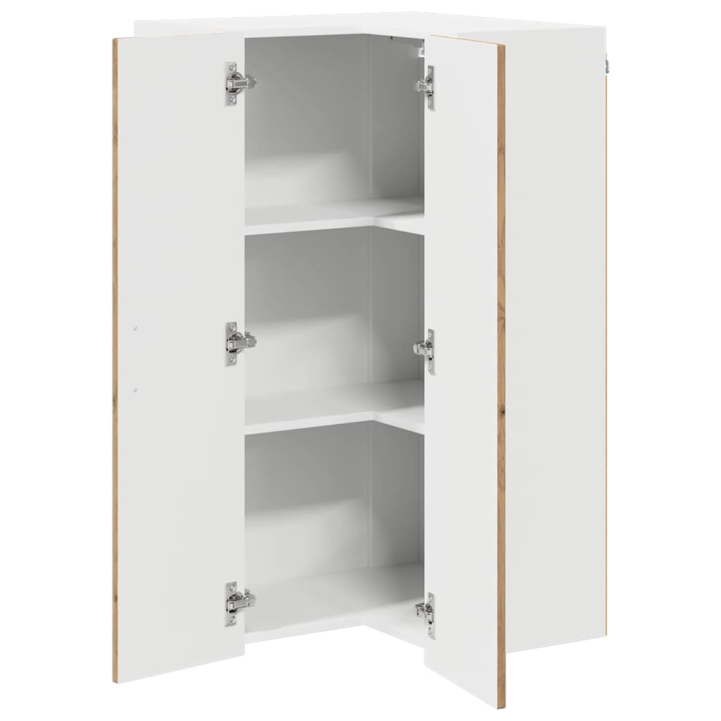 Wall Corner Cabinet LUCCA Artisan Oak 57 x 57 x 100 cm
