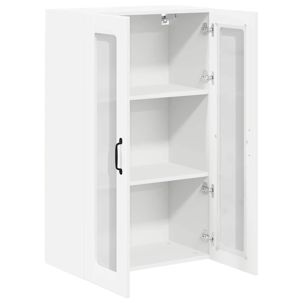 Wall Glass Cabinet LUCCA White 60 x 31 x 100 cm Engineered Wood