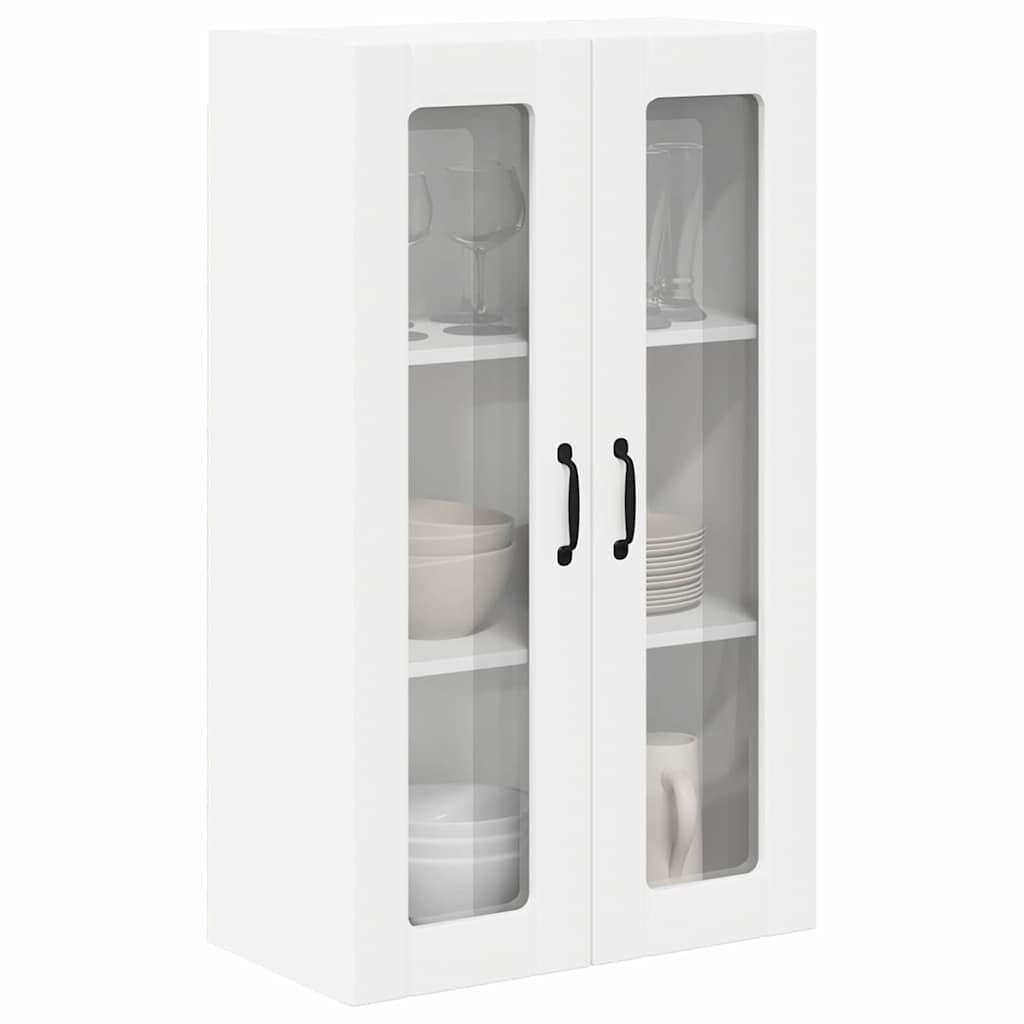 Wall Glass Cabinet LUCCA White 60 x 31 x 100 cm Engineered Wood