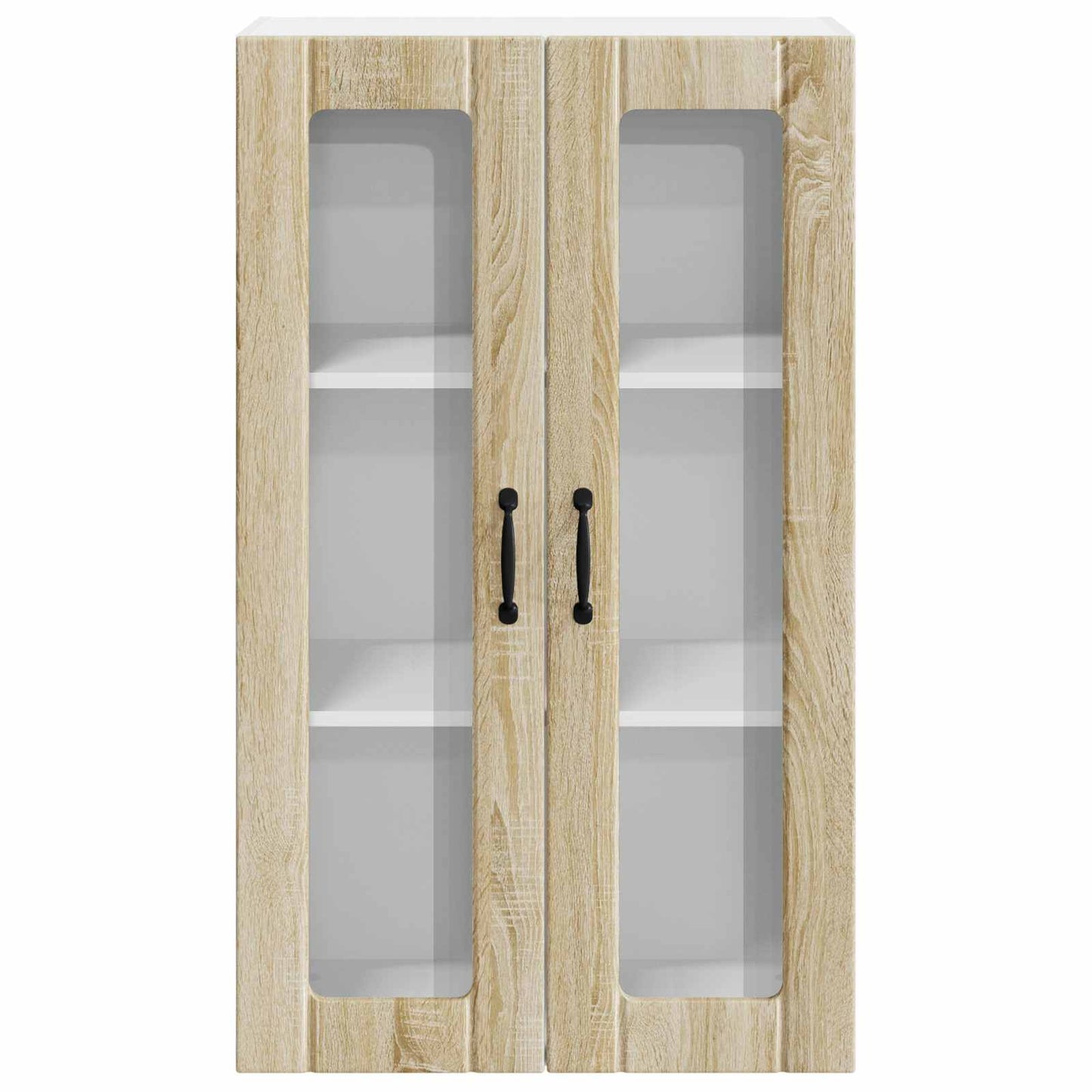 Wall Glass Cabinet LUCCA Sonoma Oak 60 x 31 x 100 cm