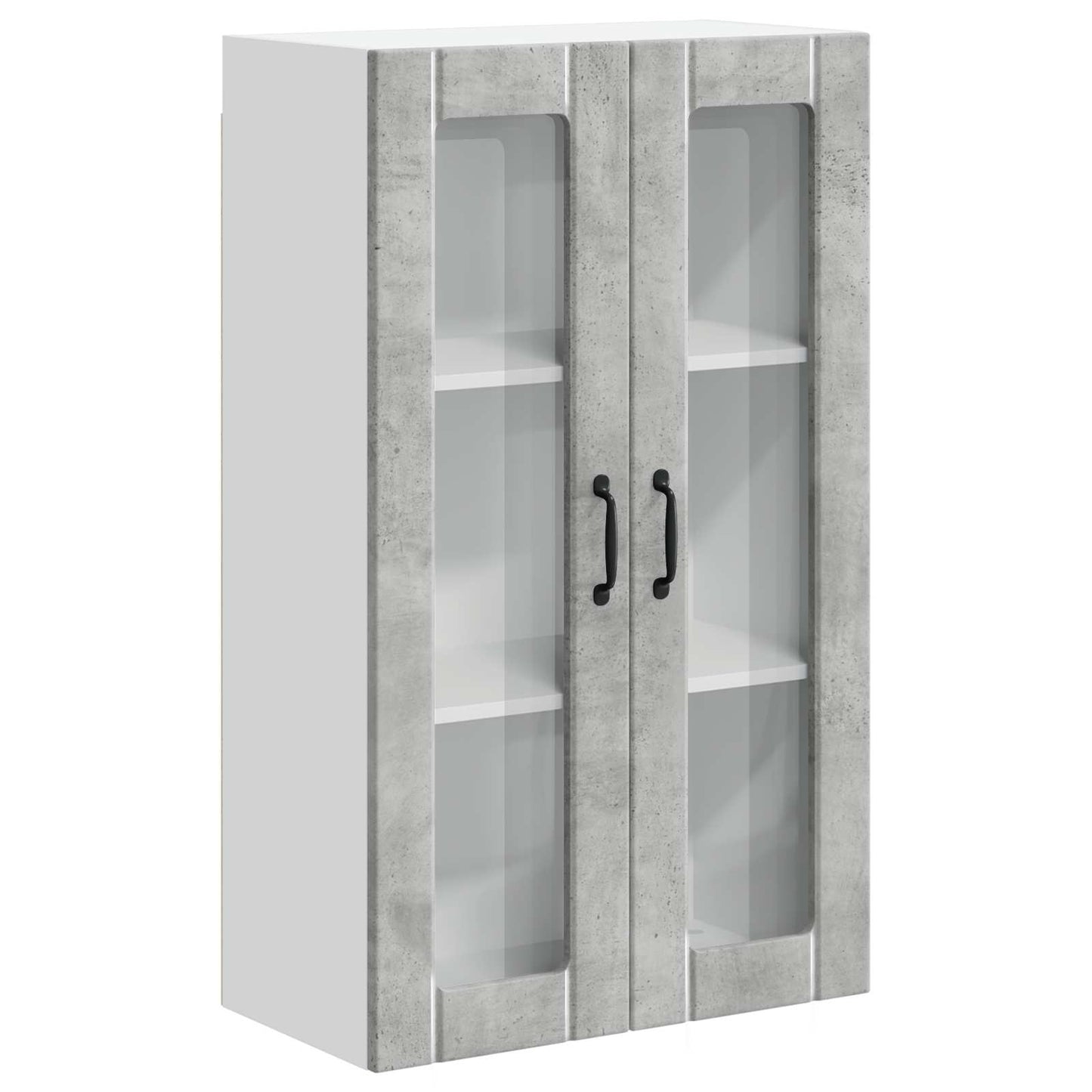 Wall Glass Cabinet LUCCA Concrete Grey 60 x 31 x 100 cm