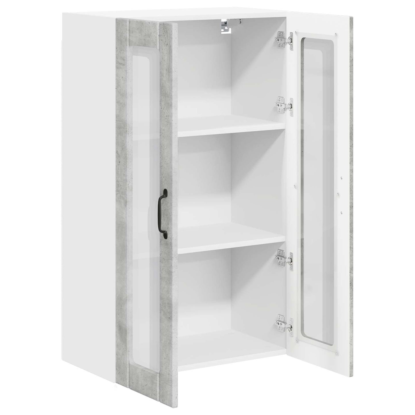 Wall Glass Cabinet LUCCA Concrete Grey 60 x 31 x 100 cm