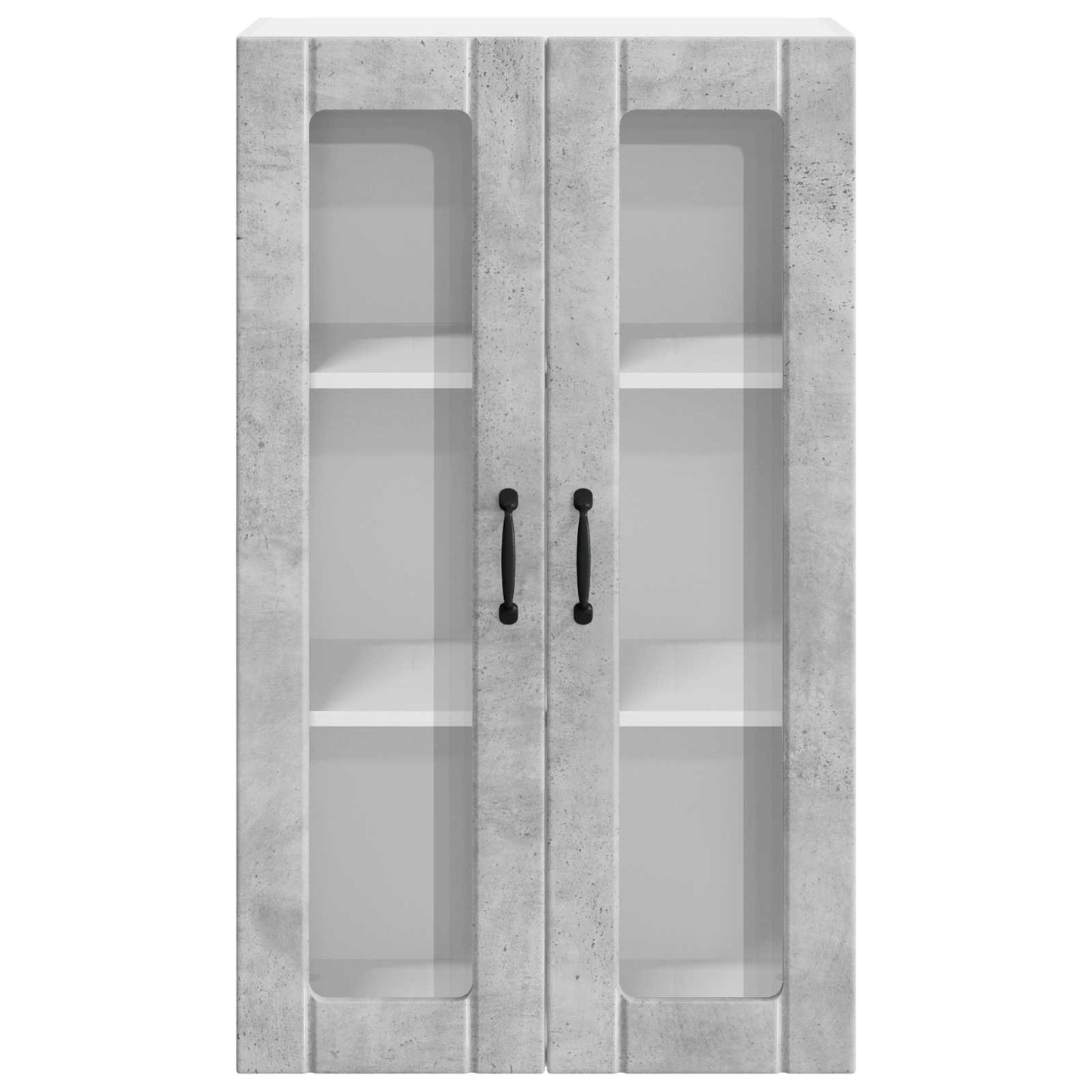 Wall Glass Cabinet LUCCA Concrete Grey 60 x 31 x 100 cm