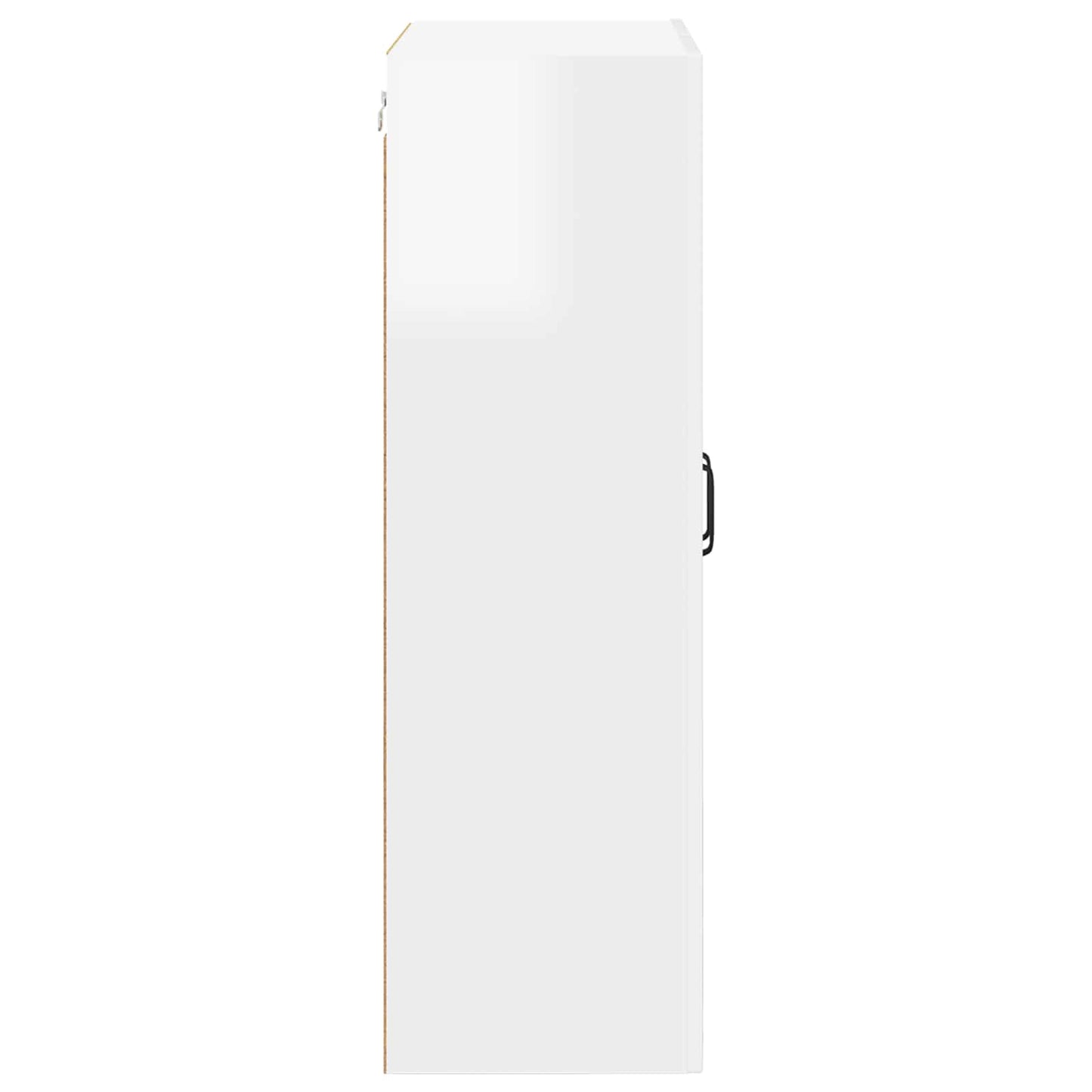Wall Glass Cabinet LUCCA High Gloss White 60 x 31 x 100 cm