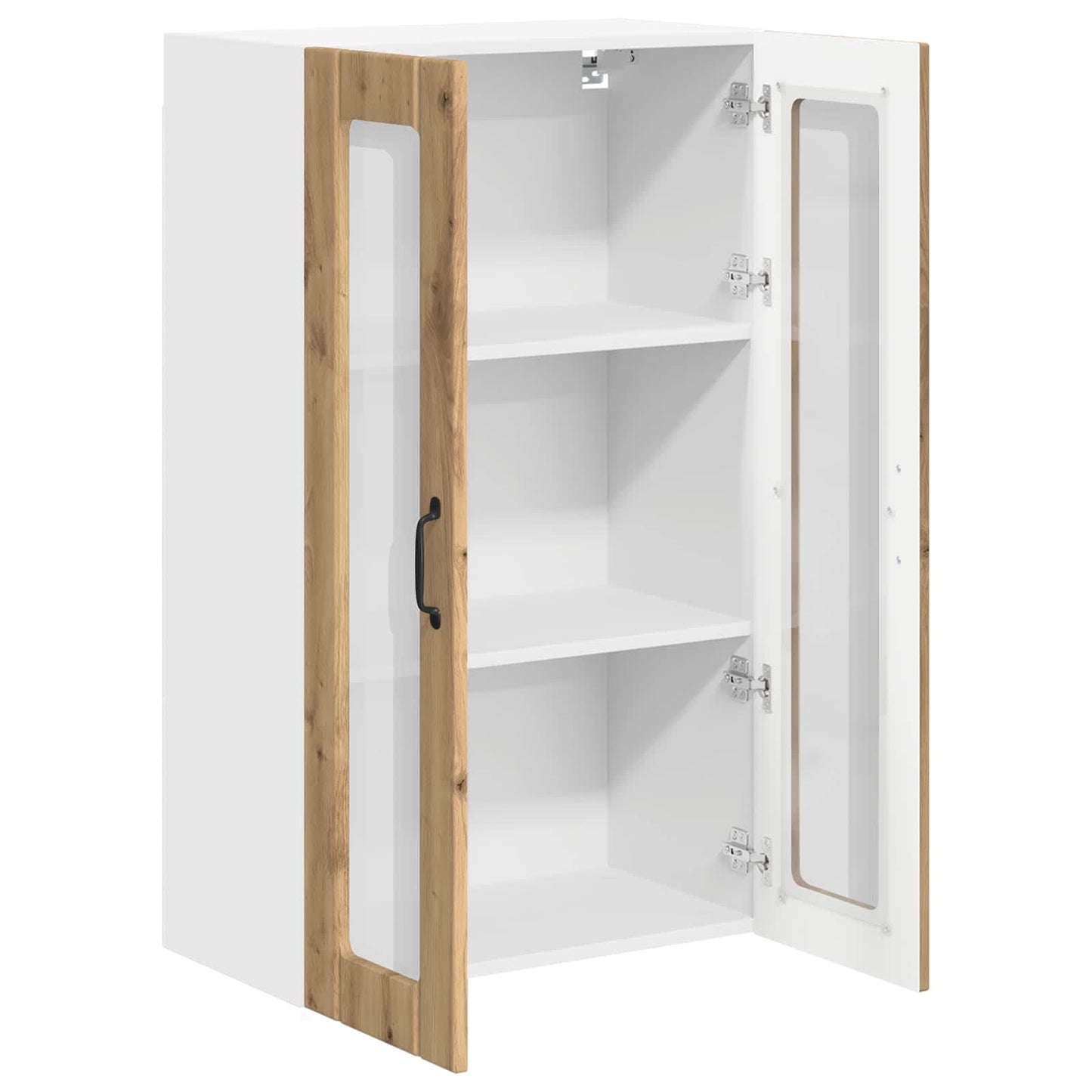 Wall Glass Cabinet LUCCA Artisan Oak 60 x 31 x 100 cm