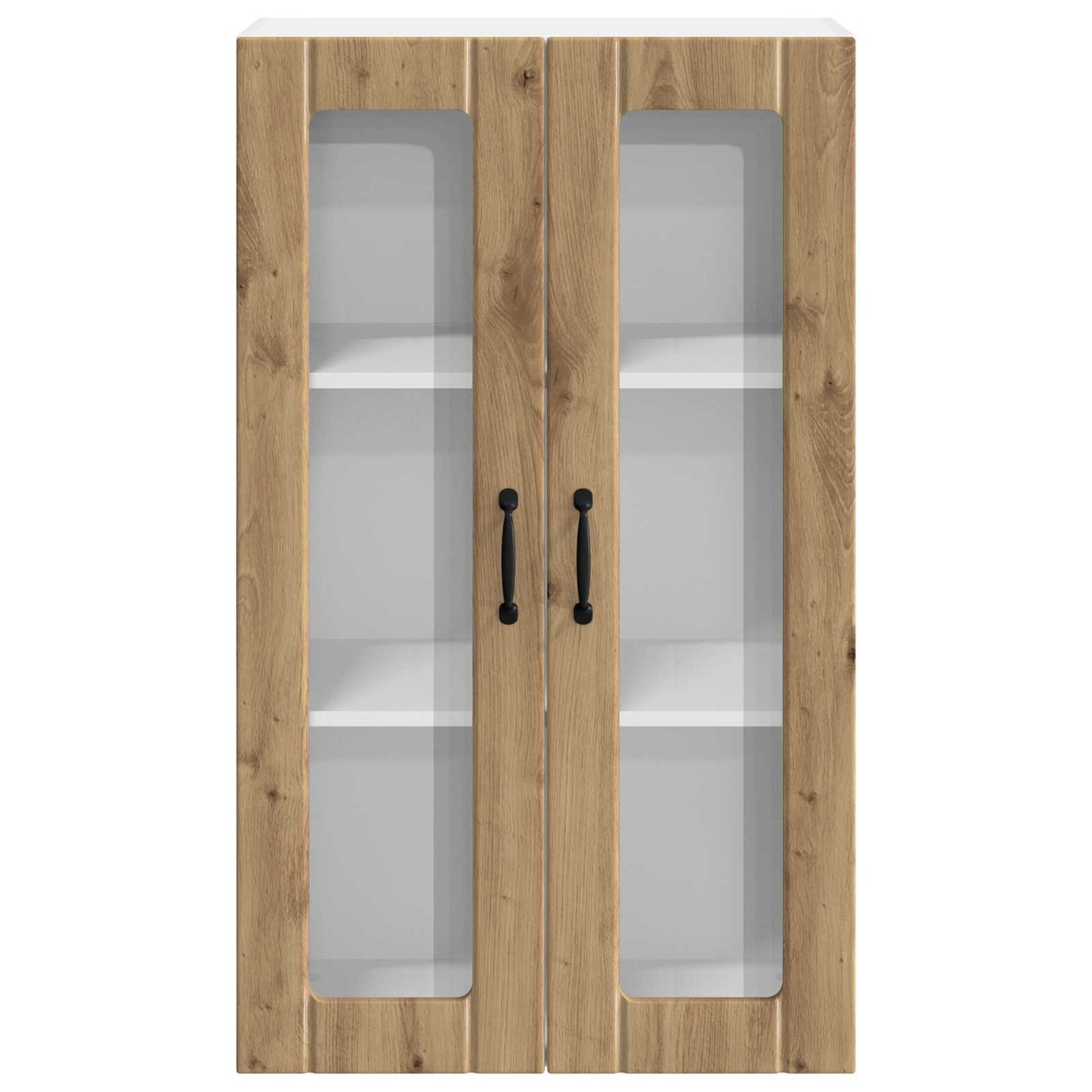 Wall Glass Cabinet LUCCA Artisan Oak 60 x 31 x 100 cm