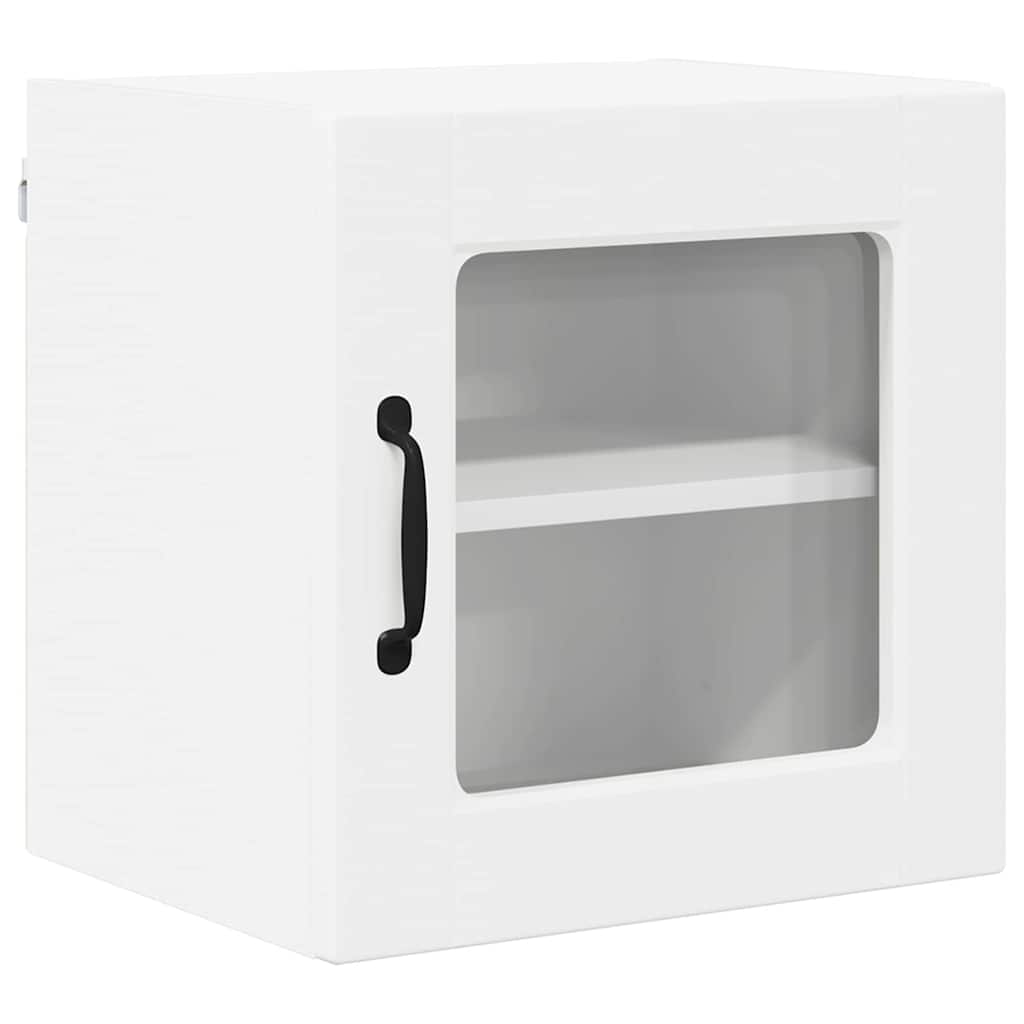 Wall Glass Cabinet PORTO 2 pcs White 40 x 31 x 40 cm