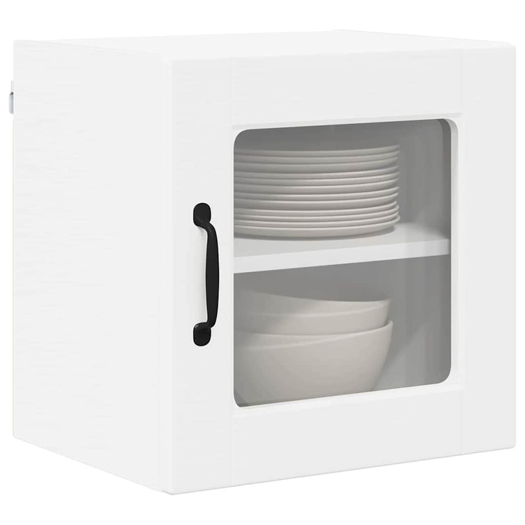 Wall Glass Cabinet PORTO 2 pcs White 40 x 31 x 40 cm