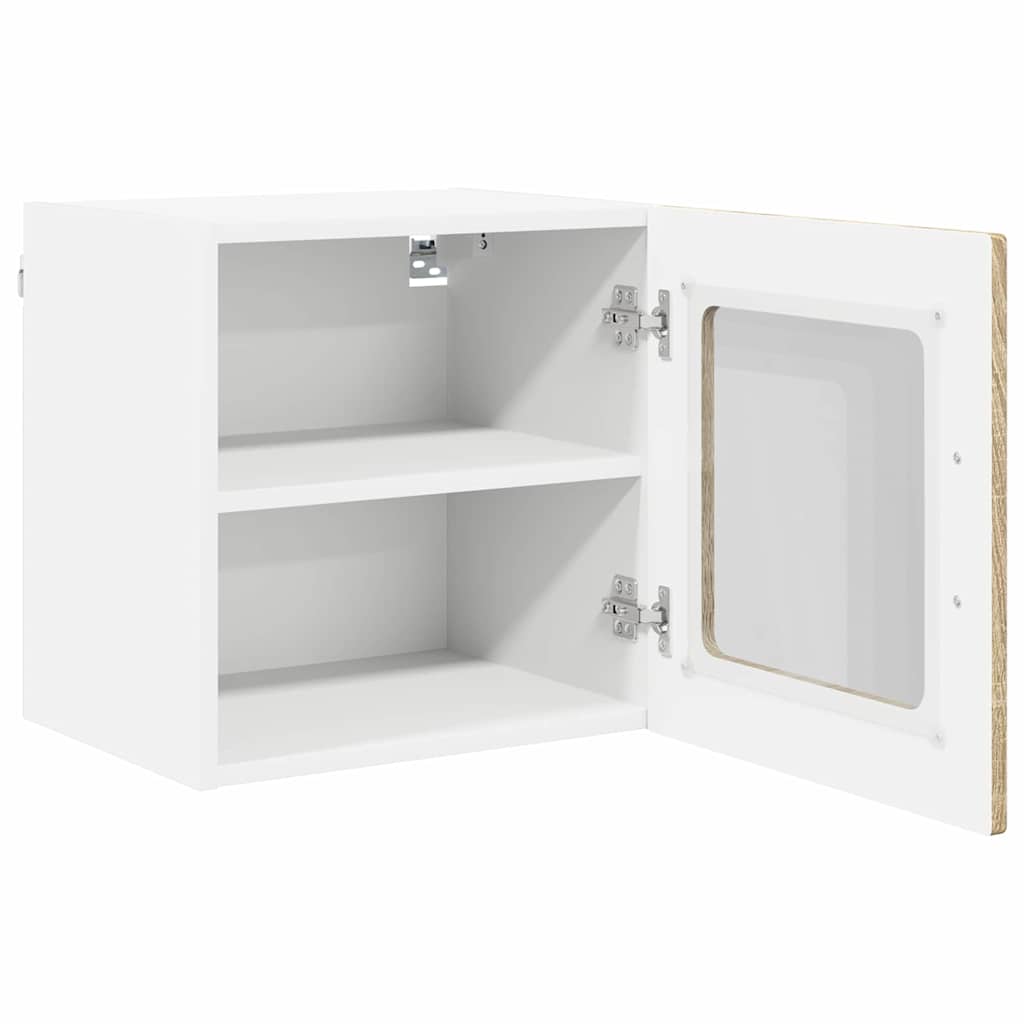 Wall Glass Cabinet PORTO 2 pcs Sonoma Oak 40 x 31 x 40 cm