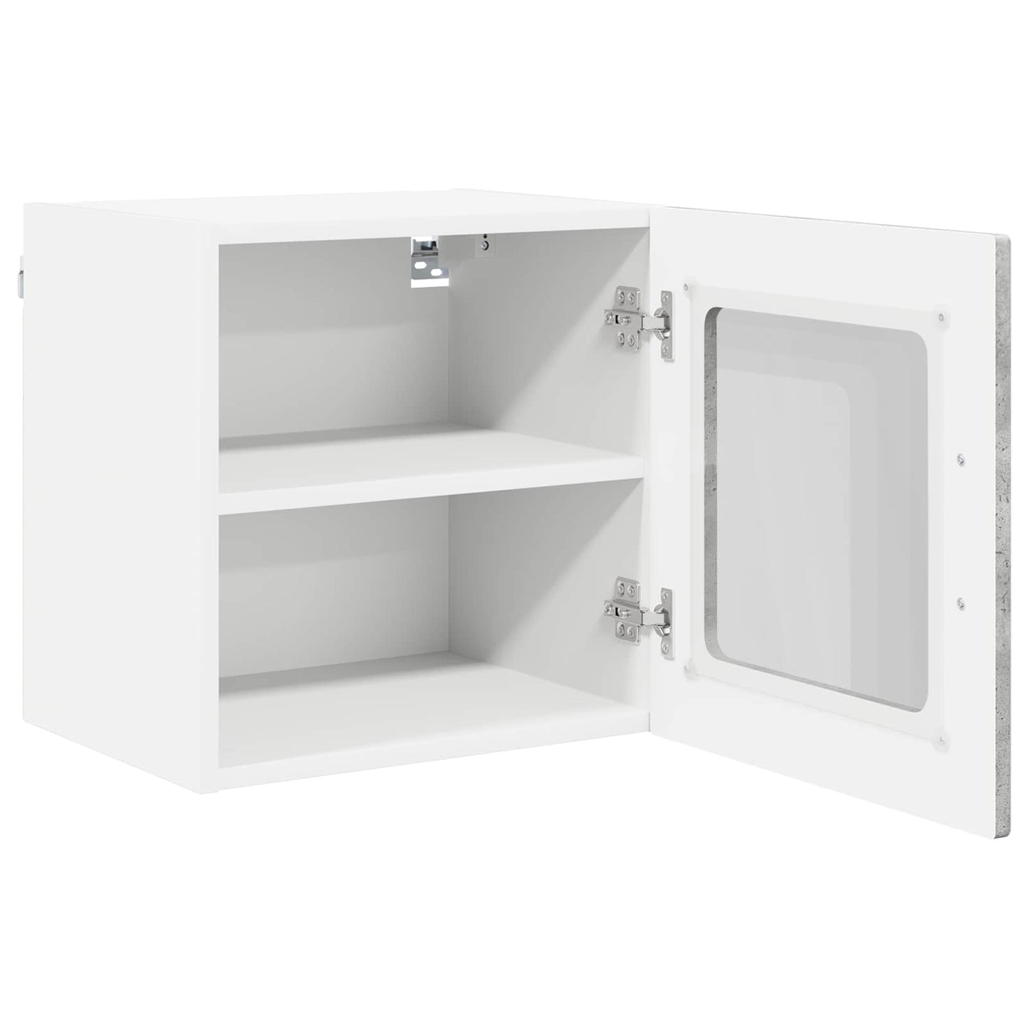 Wall Glass Cabinet PORTO 2 pcs Concrete Grey 40 x 31 x 40 cm