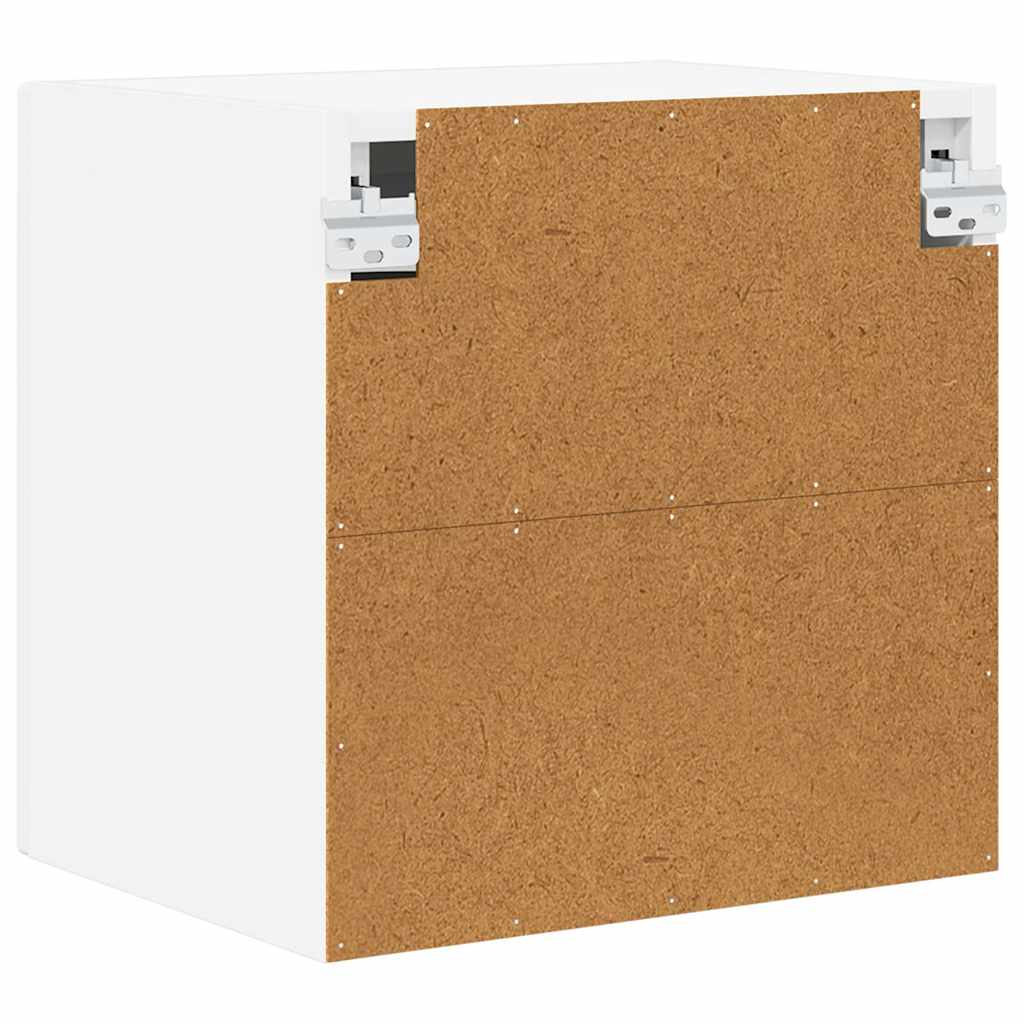 Wall Glass Cabinet PORTO High Gloss White 40 x 31 x 40 cm