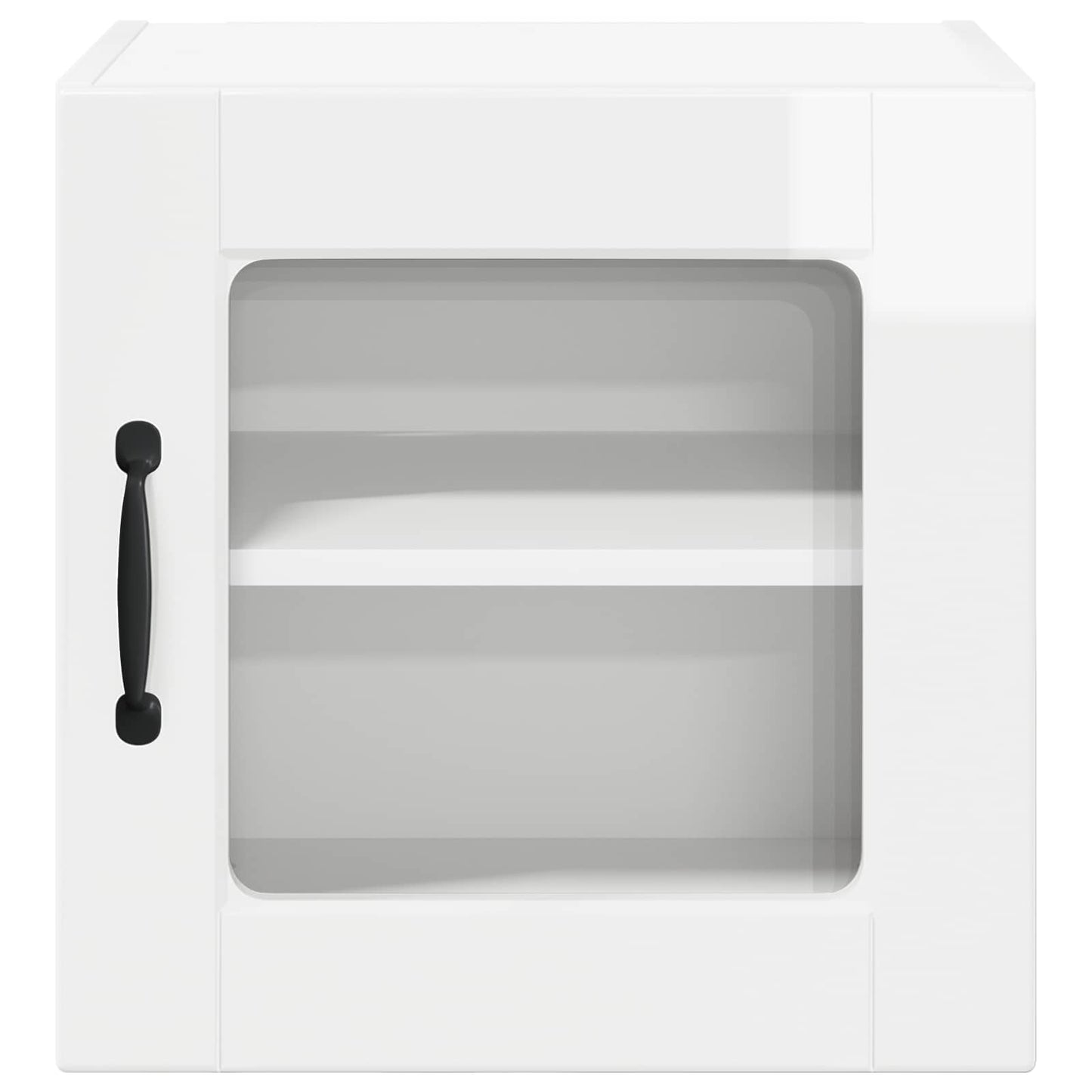 Wall Glass Cabinet PORTO High Gloss White 40 x 31 x 40 cm