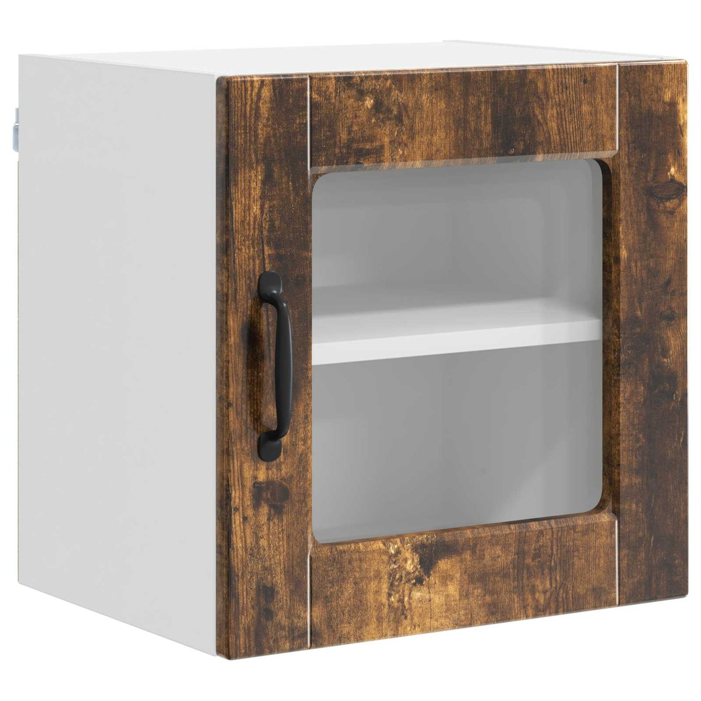 Wall Glass Cabinet PORTO 2 pcs Smoked Oak 40 x 31 x 40 cm