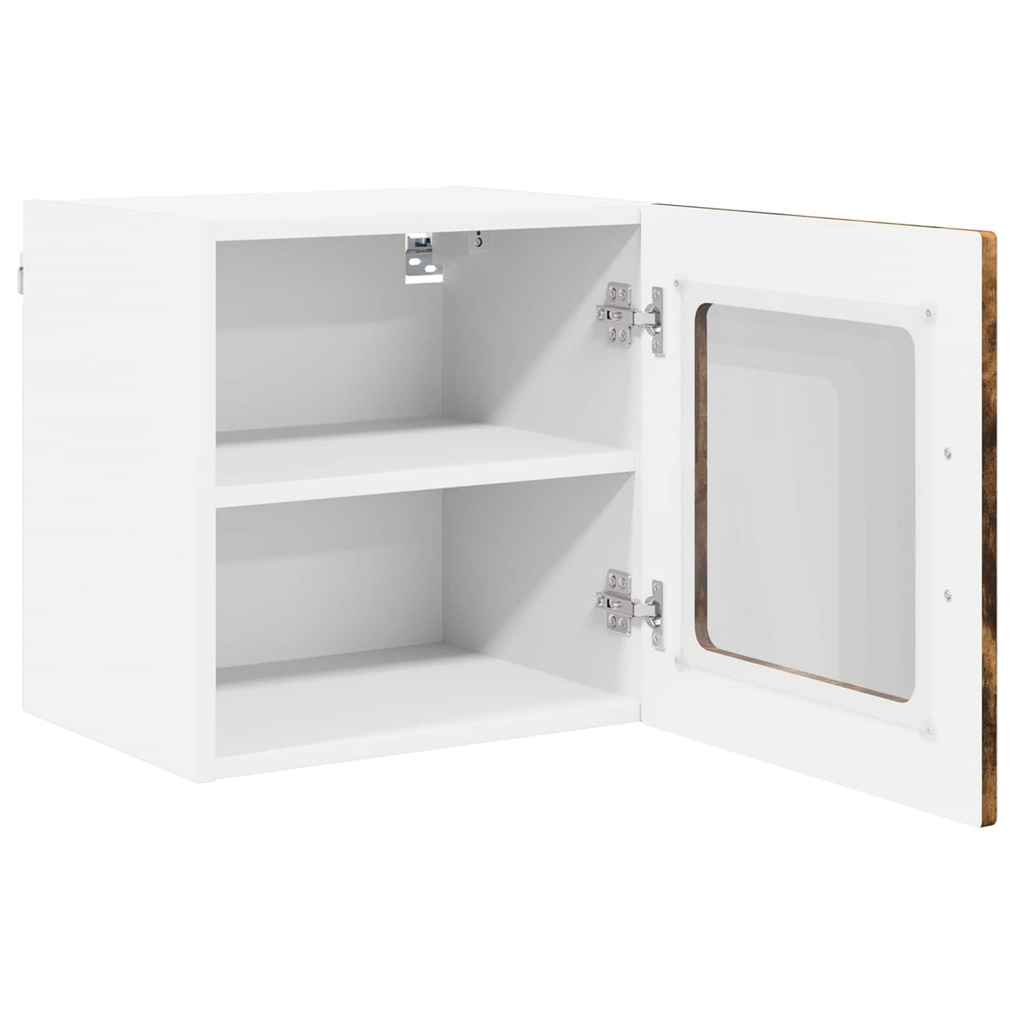 Wall Glass Cabinet PORTO 2 pcs Smoked Oak 40 x 31 x 40 cm