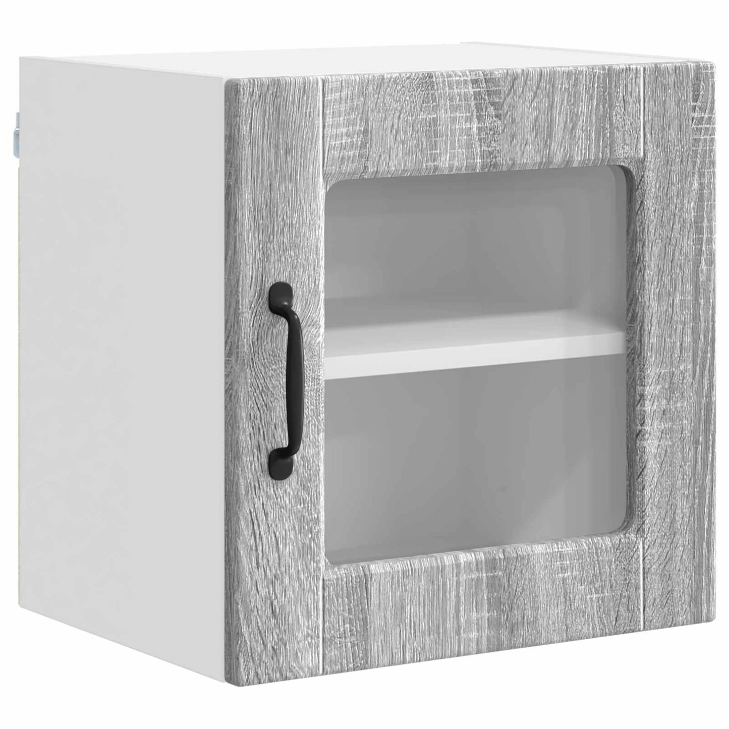 Wall Glass Cabinet PORTO 2 pcs Grey Sonoma 40 x 31 x 40 cm
