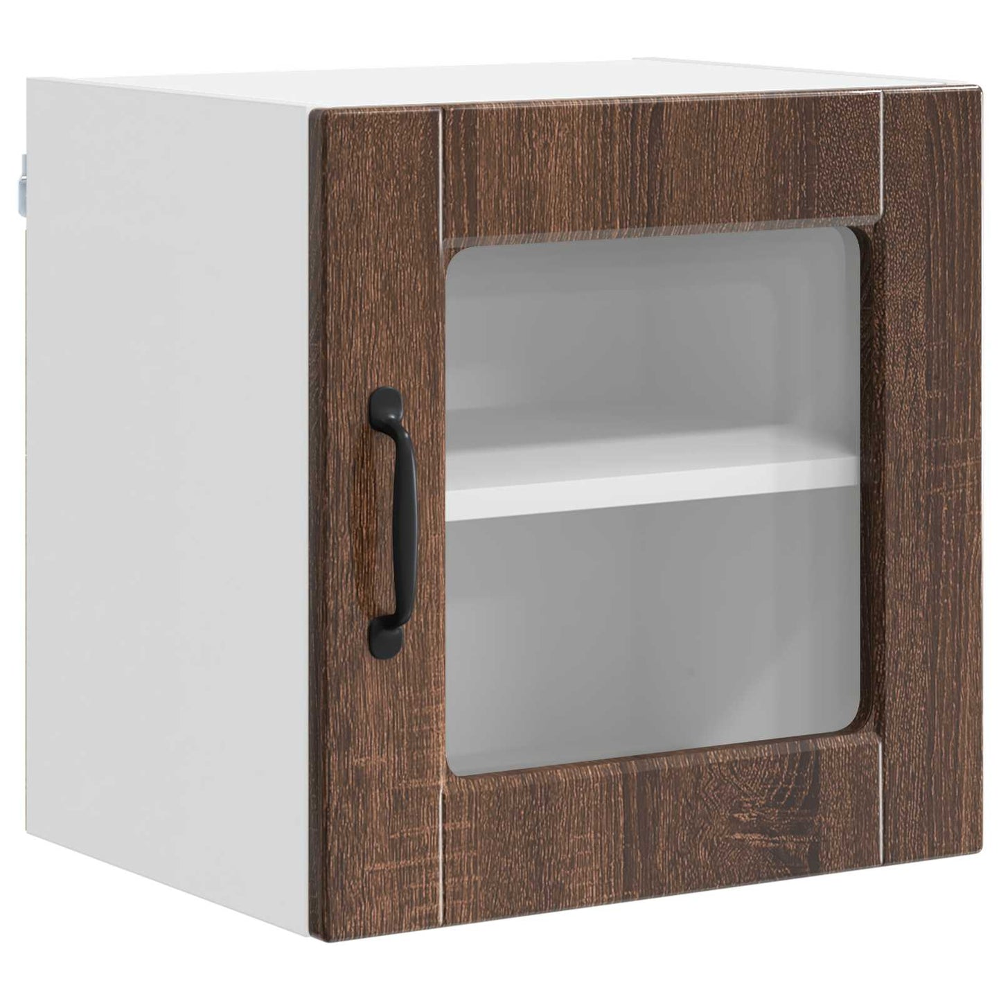Wall Glass Cabinet Brown Oak 40 x 31 x 40 cm Engineered Wood