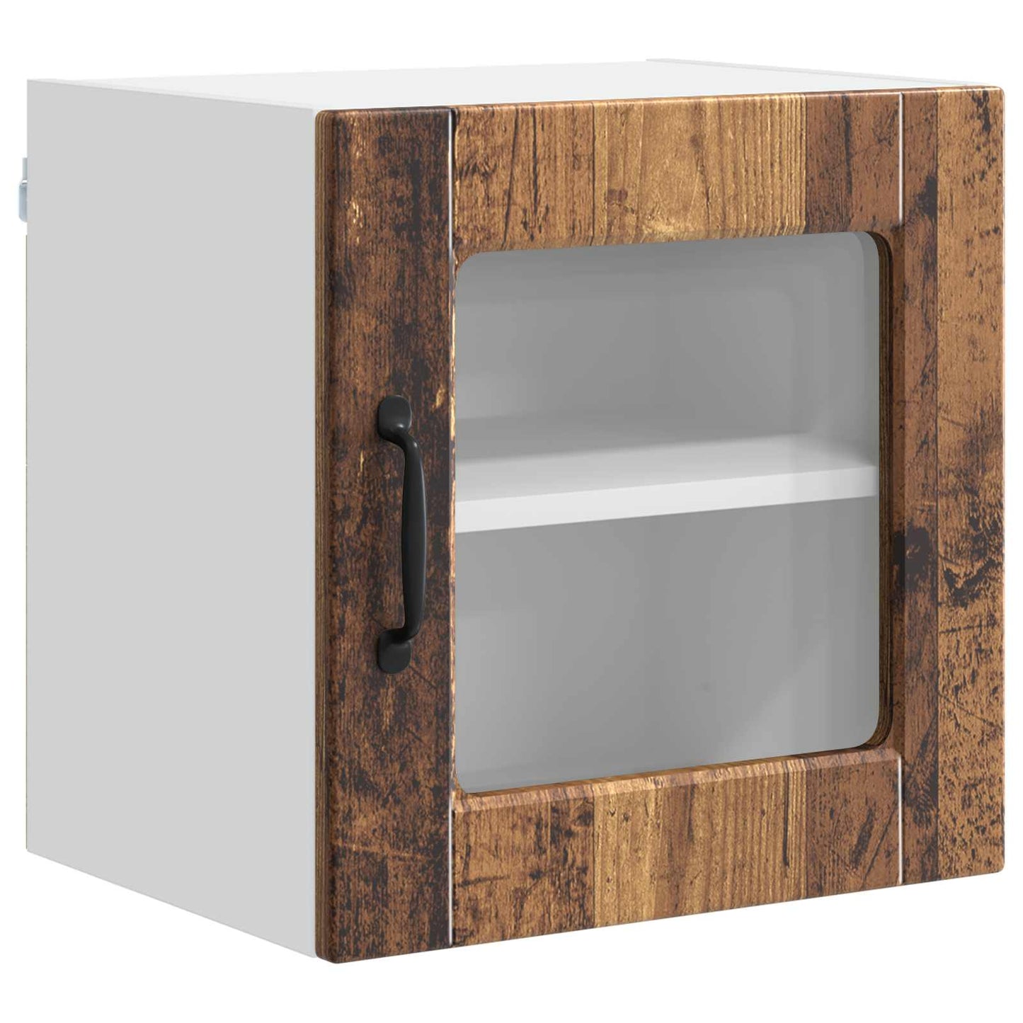 Wall Glass Cabinet PORTO Old Wood 40 x 31 x 40 cm