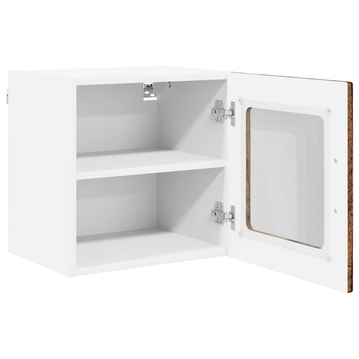 Wall Glass Cabinet PORTO Old Wood 40 x 31 x 40 cm