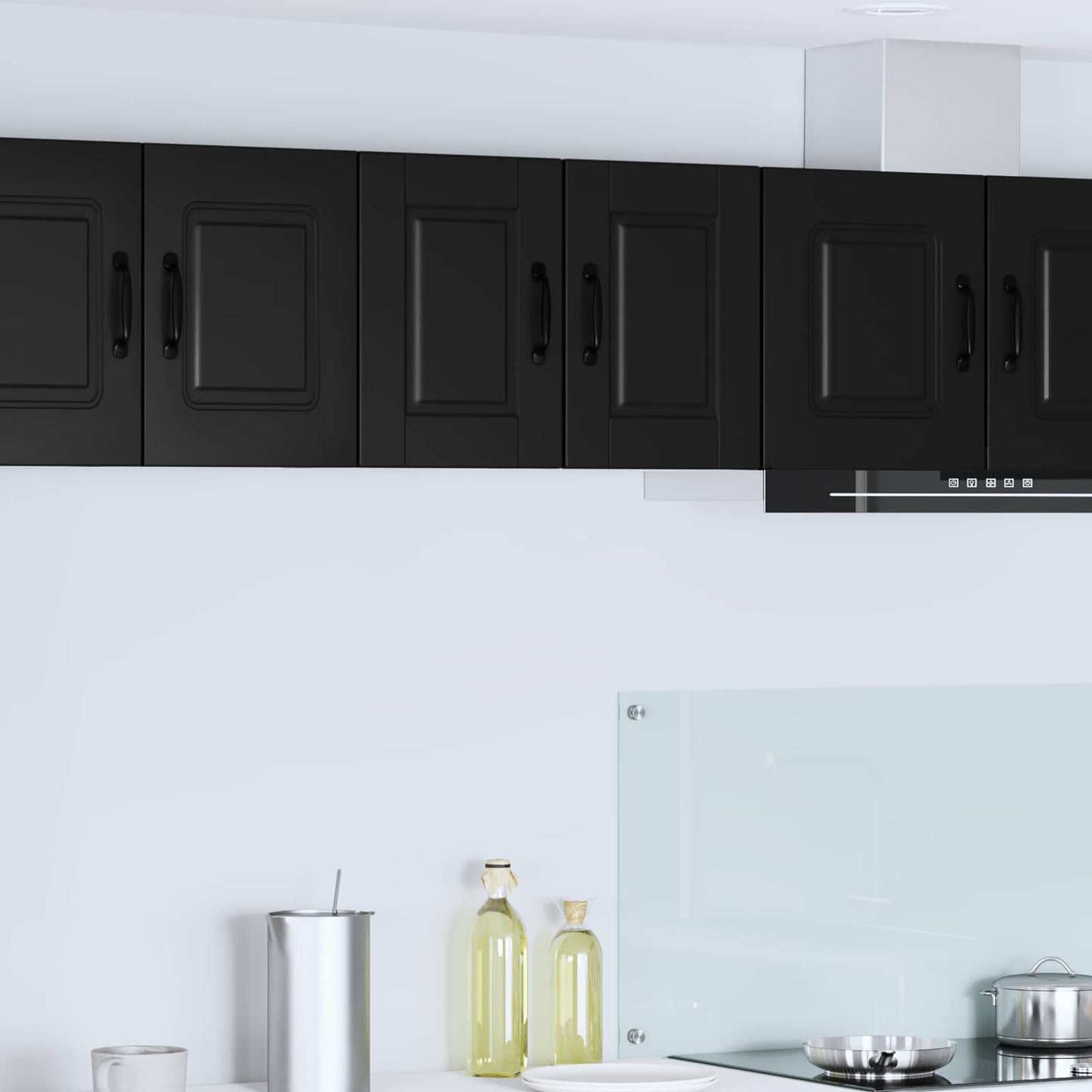 Wall Cabinet PORTO 2 pcs Black 30 x 31 x 40 cm Engineered Wood