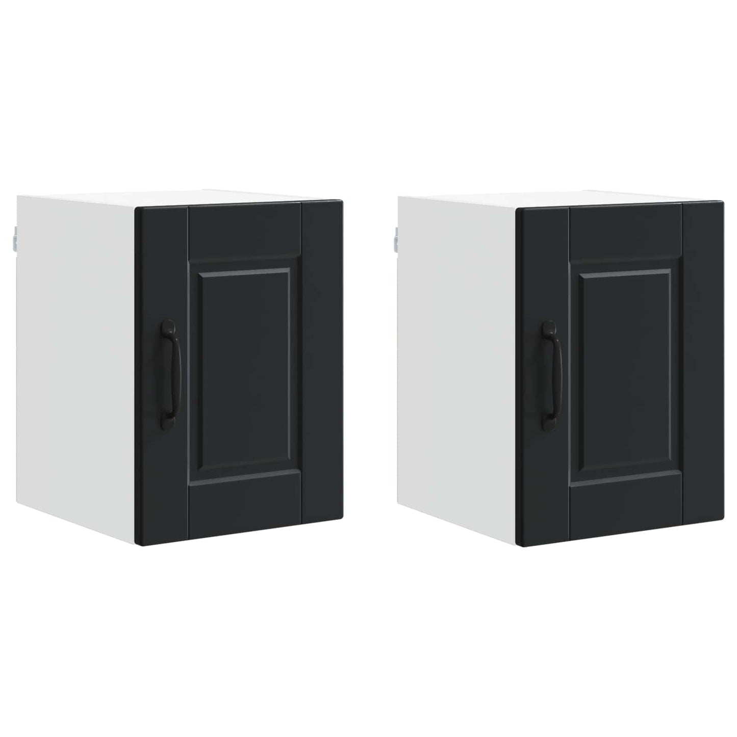 Wall Cabinet PORTO 2 pcs Black 30 x 31 x 40 cm Engineered Wood