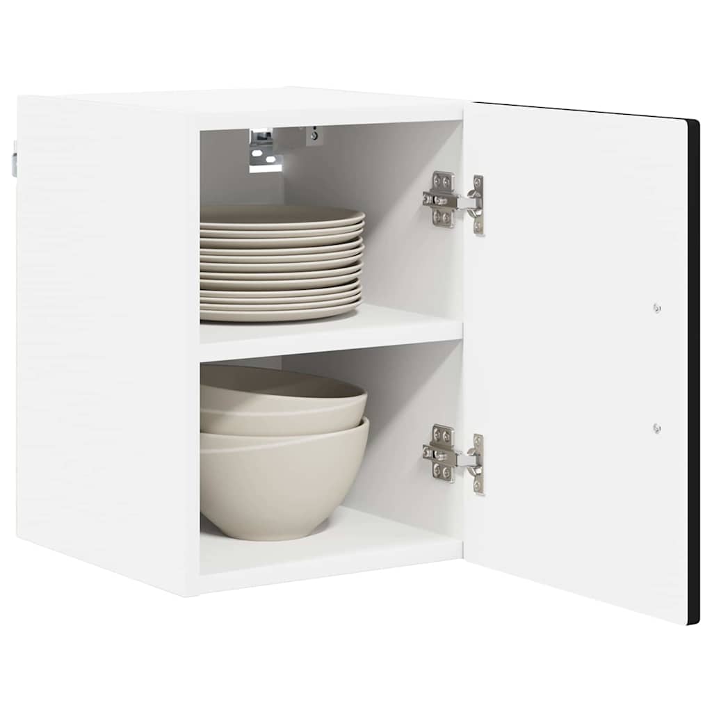 Wall Cabinet PORTO 2 pcs Black 30 x 31 x 40 cm Engineered Wood