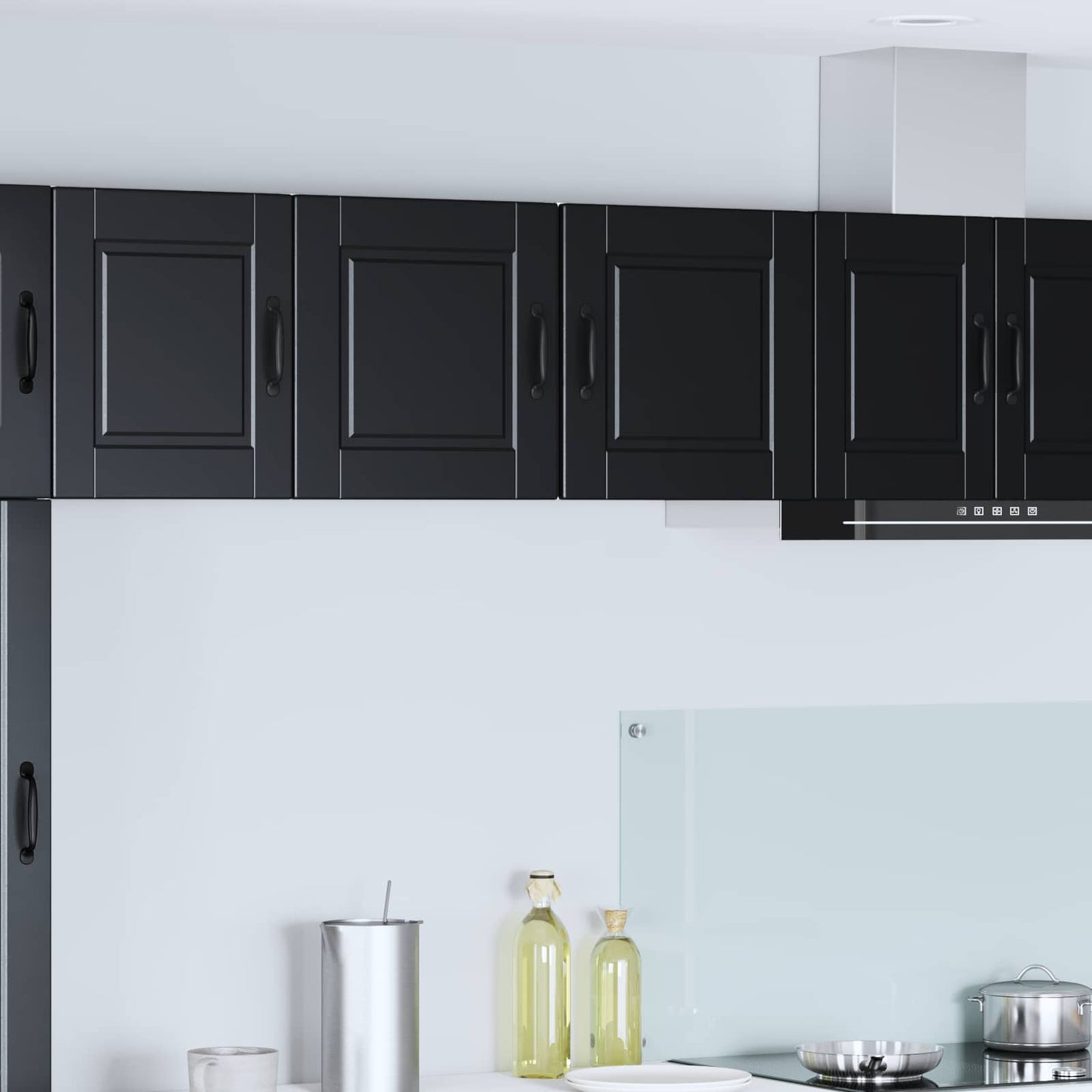 Wall Cabinet PORTO 2 pcs Black 40 x 31 x 40 cm Engineered Wood