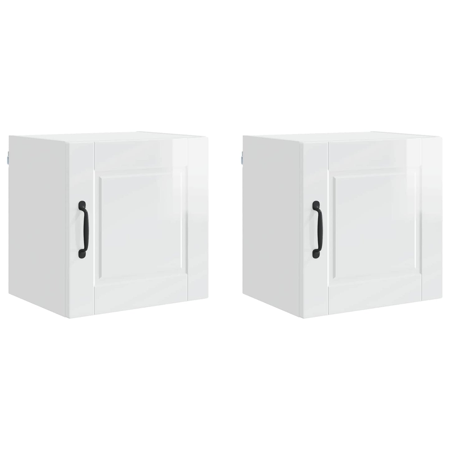 Wall Cabinet PORTO 2 pcs High Gloss White 40 x 31 x 40 cm