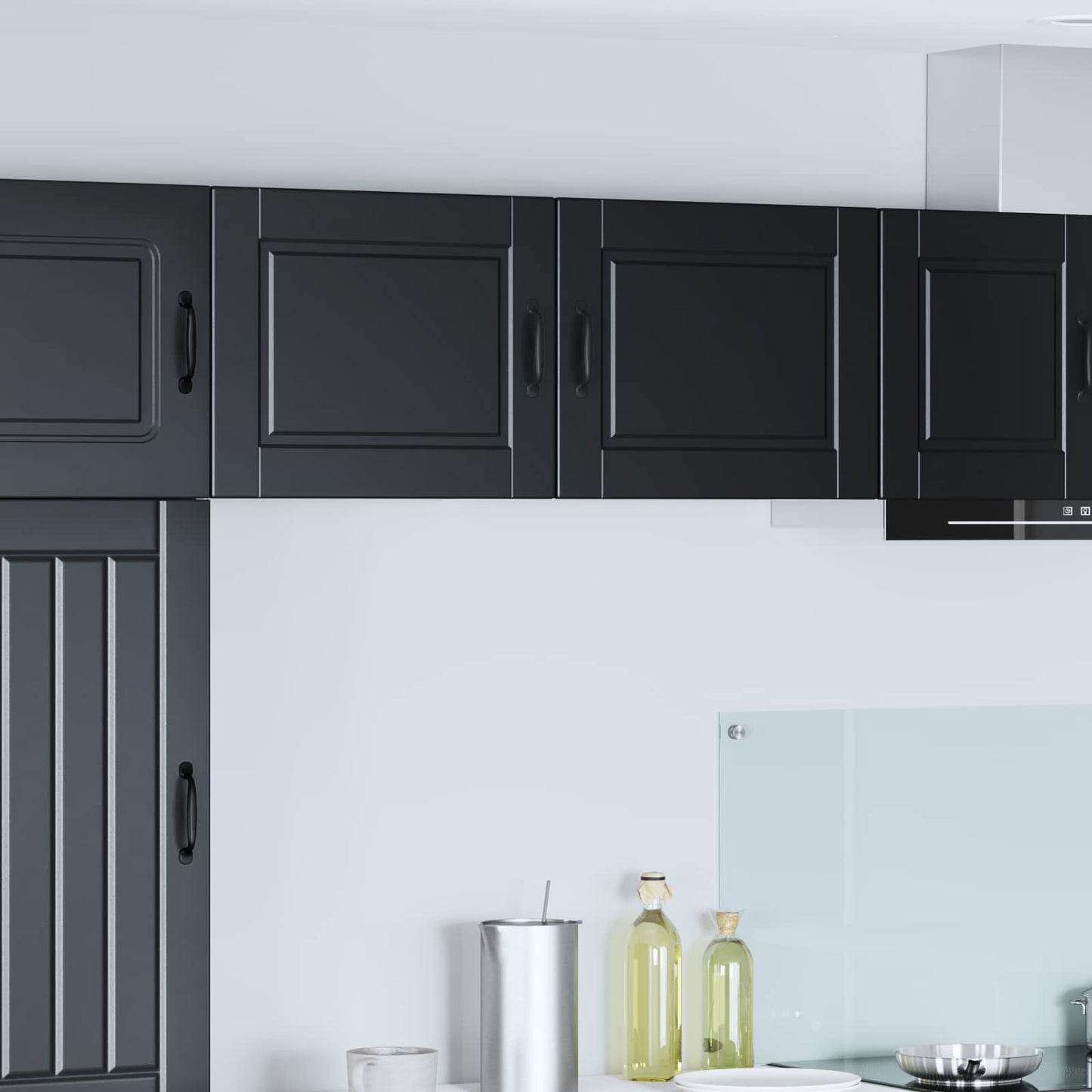 Wall Cabinet PORTO 2 pcs Black 50 x 31 x 40 cm Engineered Wood